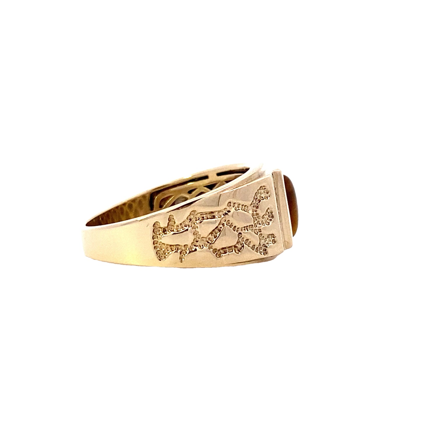 10K Yellow Gold Men's Diamond Ring - 0.05ct