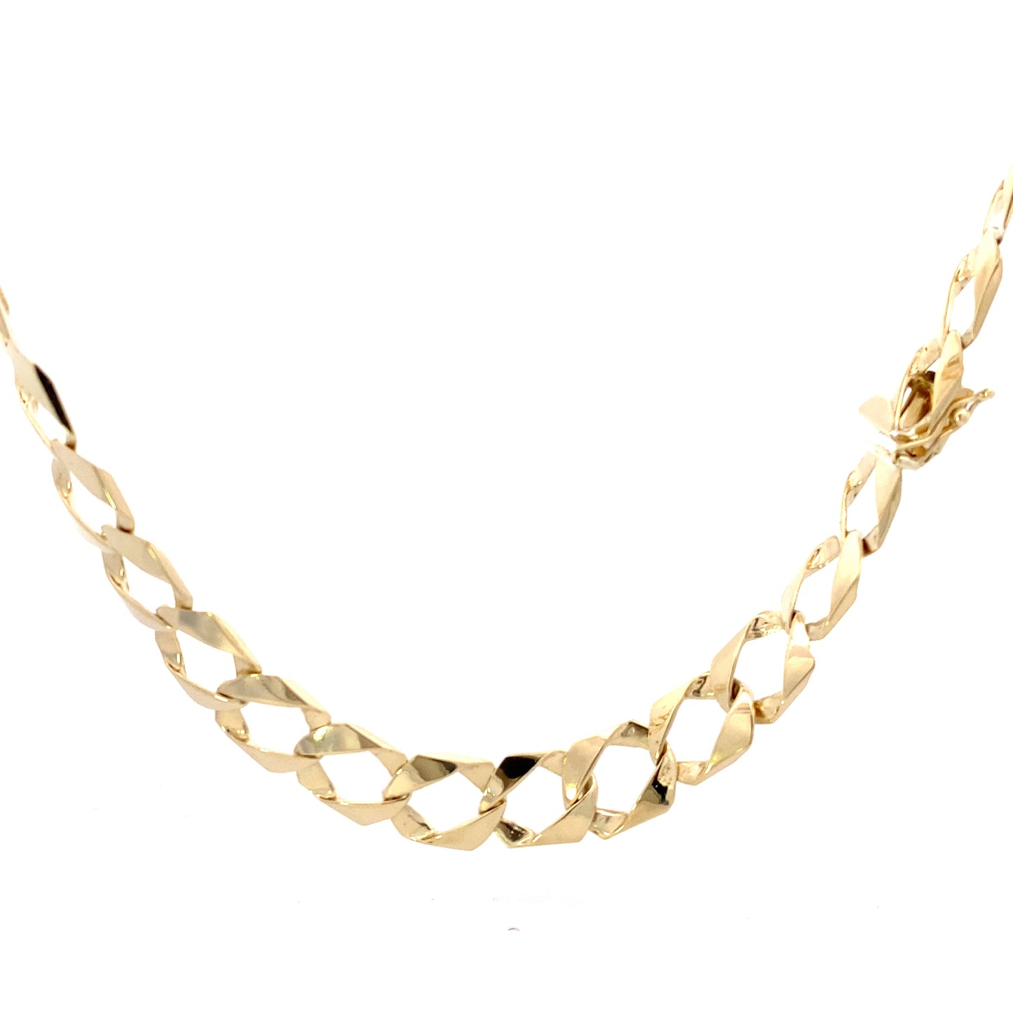 14K Yellow Gold 24" Flat Curb Chain