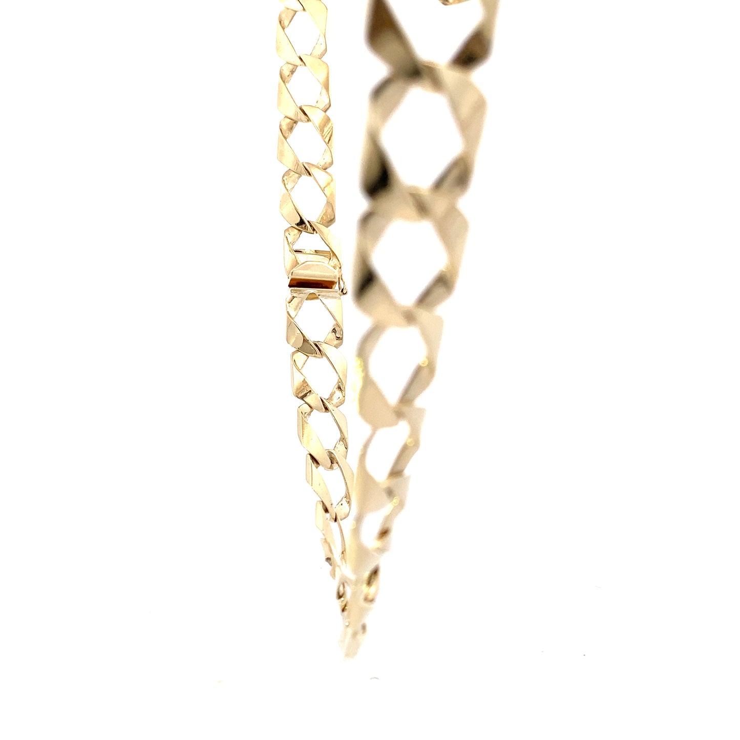 14K Yellow Gold 24" Flat Curb Chain