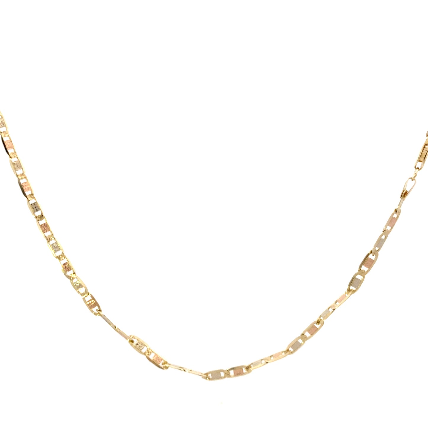 14K Tri-Color Gold Valentino Chain