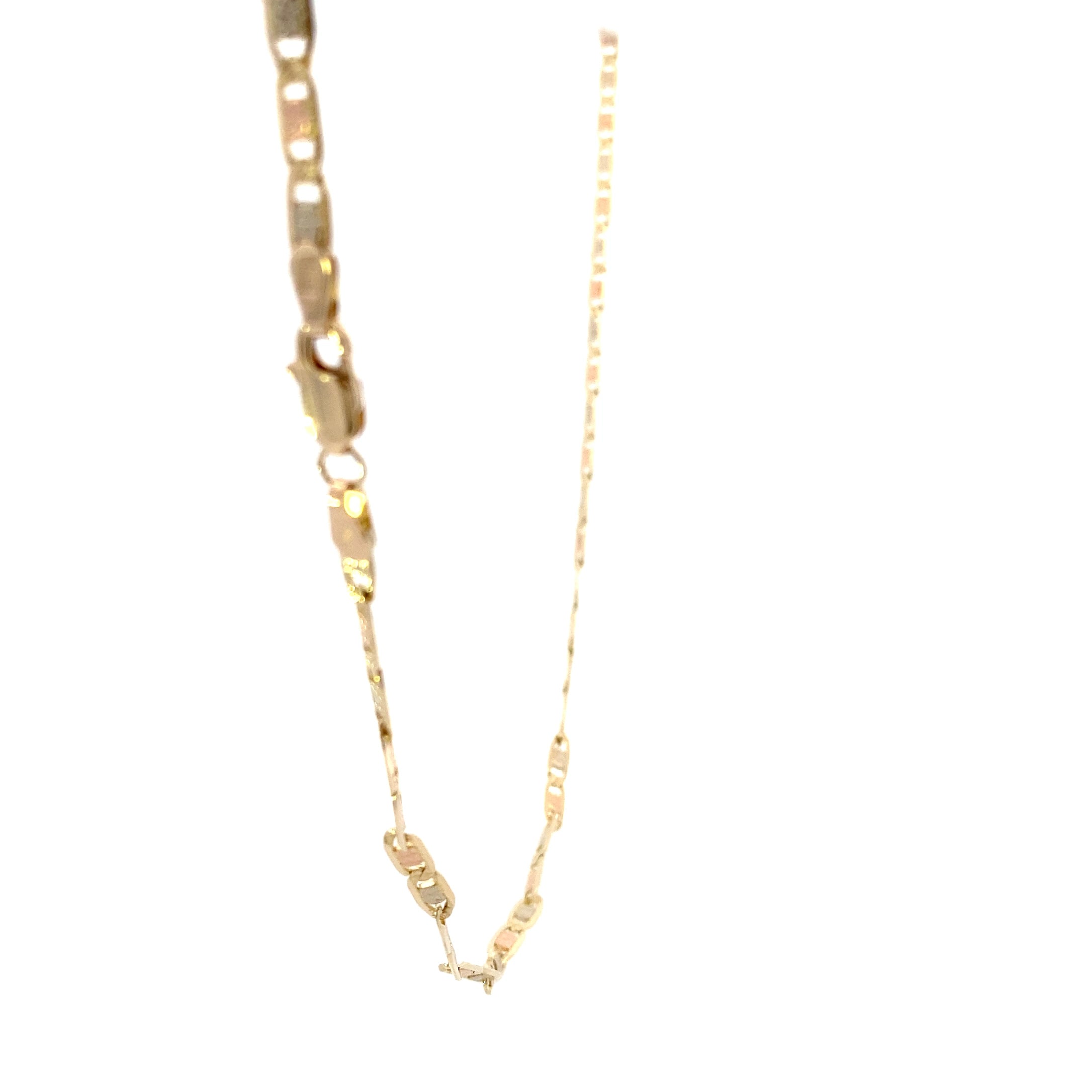 14K Tri-Color Gold Valentino Chain