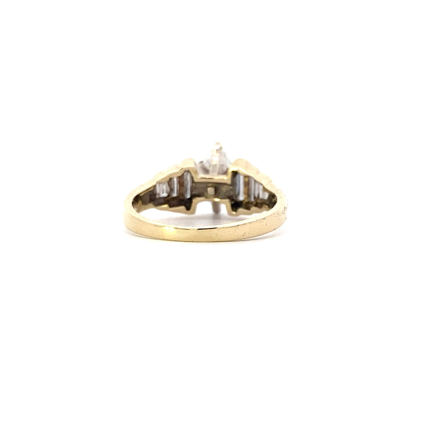 14K Yellow Gold Women's Diamond Ring - 1.08ct