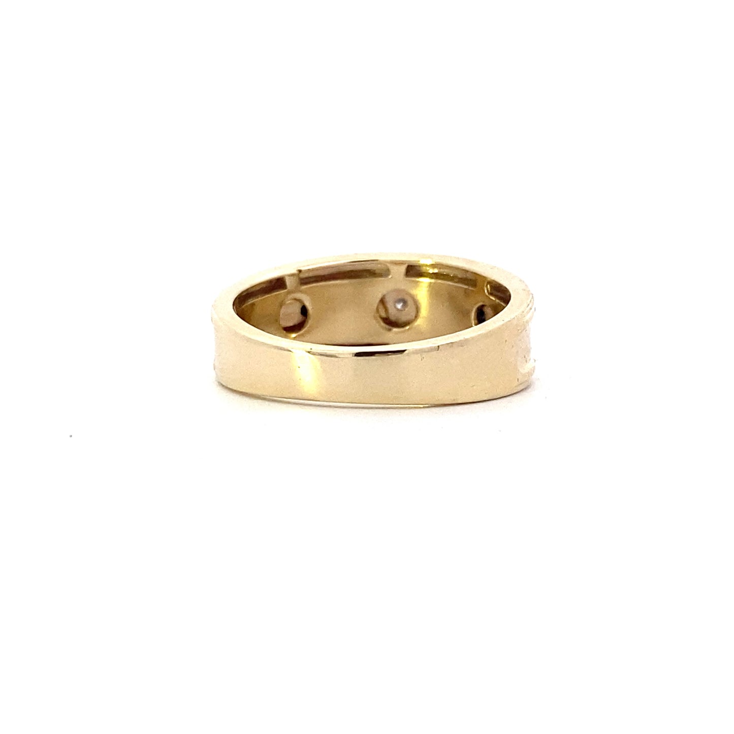 10K Yellow Gold Black Diamond Ring - 0.18ct