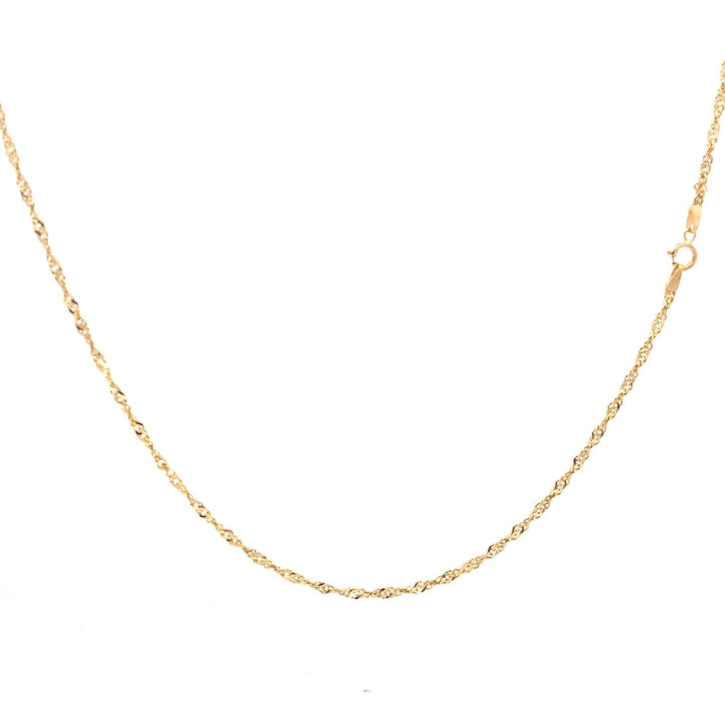 18K Yellow Gold 20" 1.8mm Twisted Chain