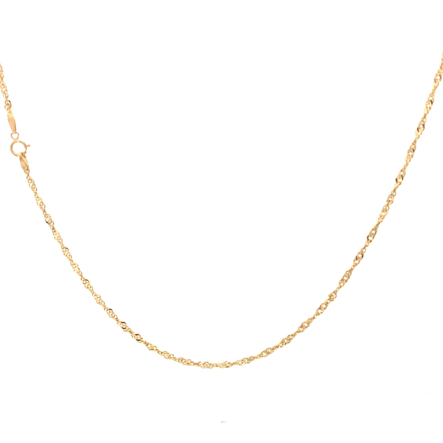 18K Yellow Gold 20" 1.8mm Twisted Chain