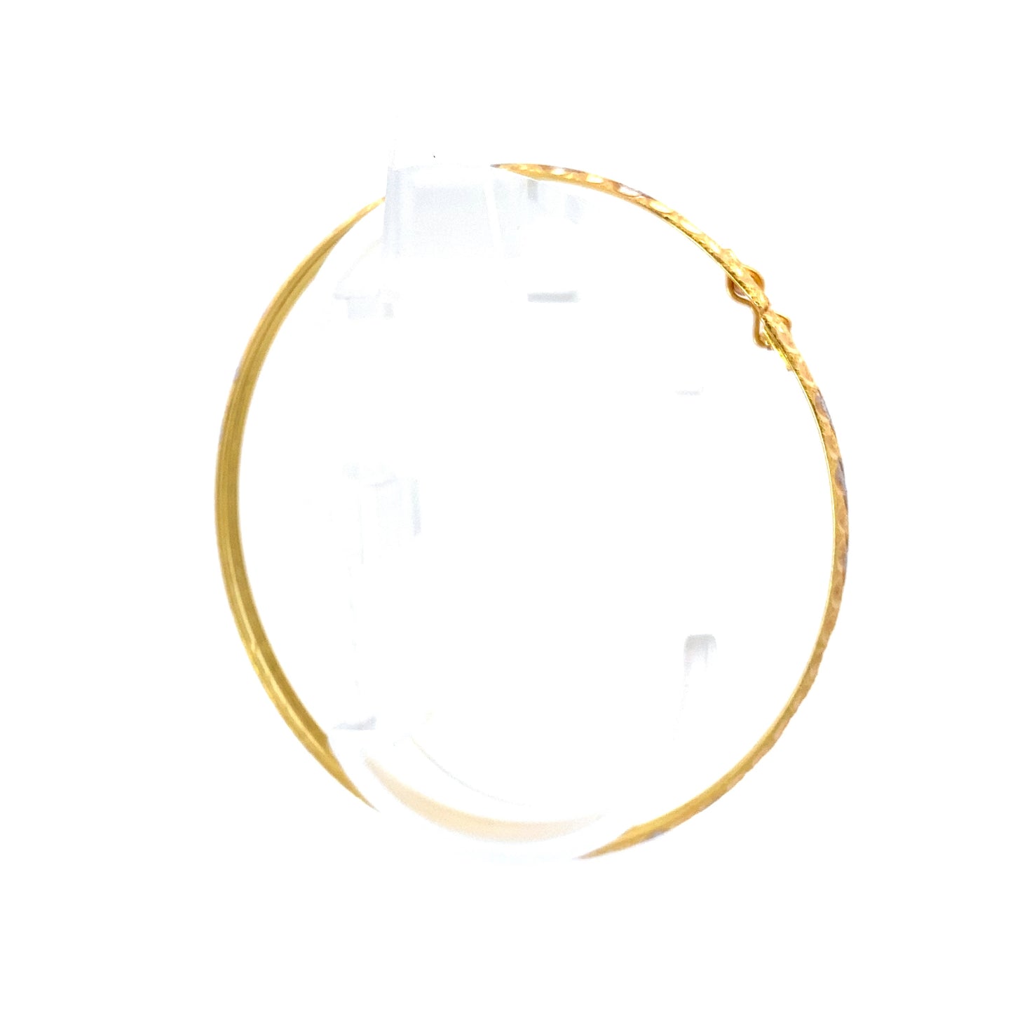 18K Yellow & White Gold 65mm DC Design Bangle