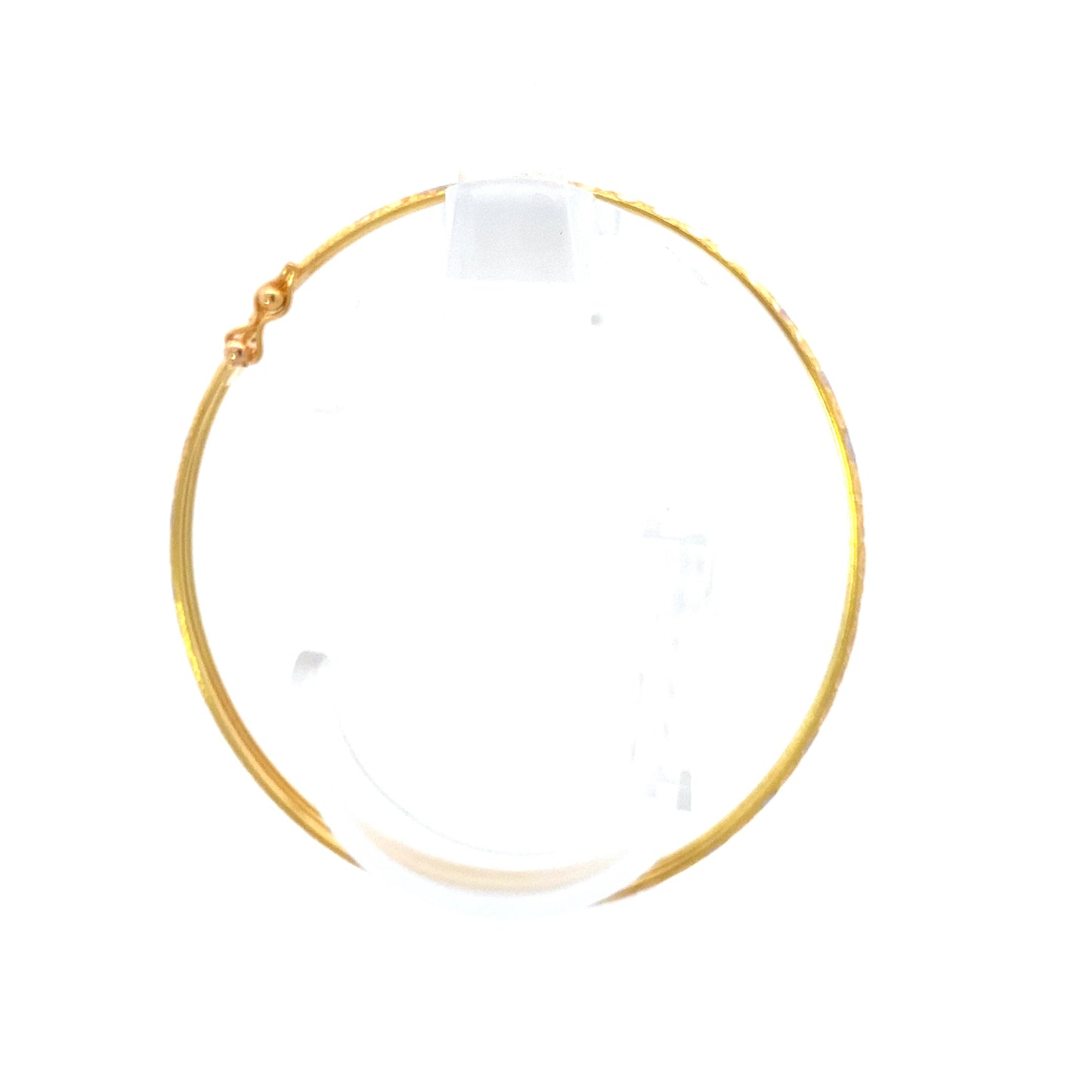 18K Yellow & White Gold 65mm DC Design Bangle