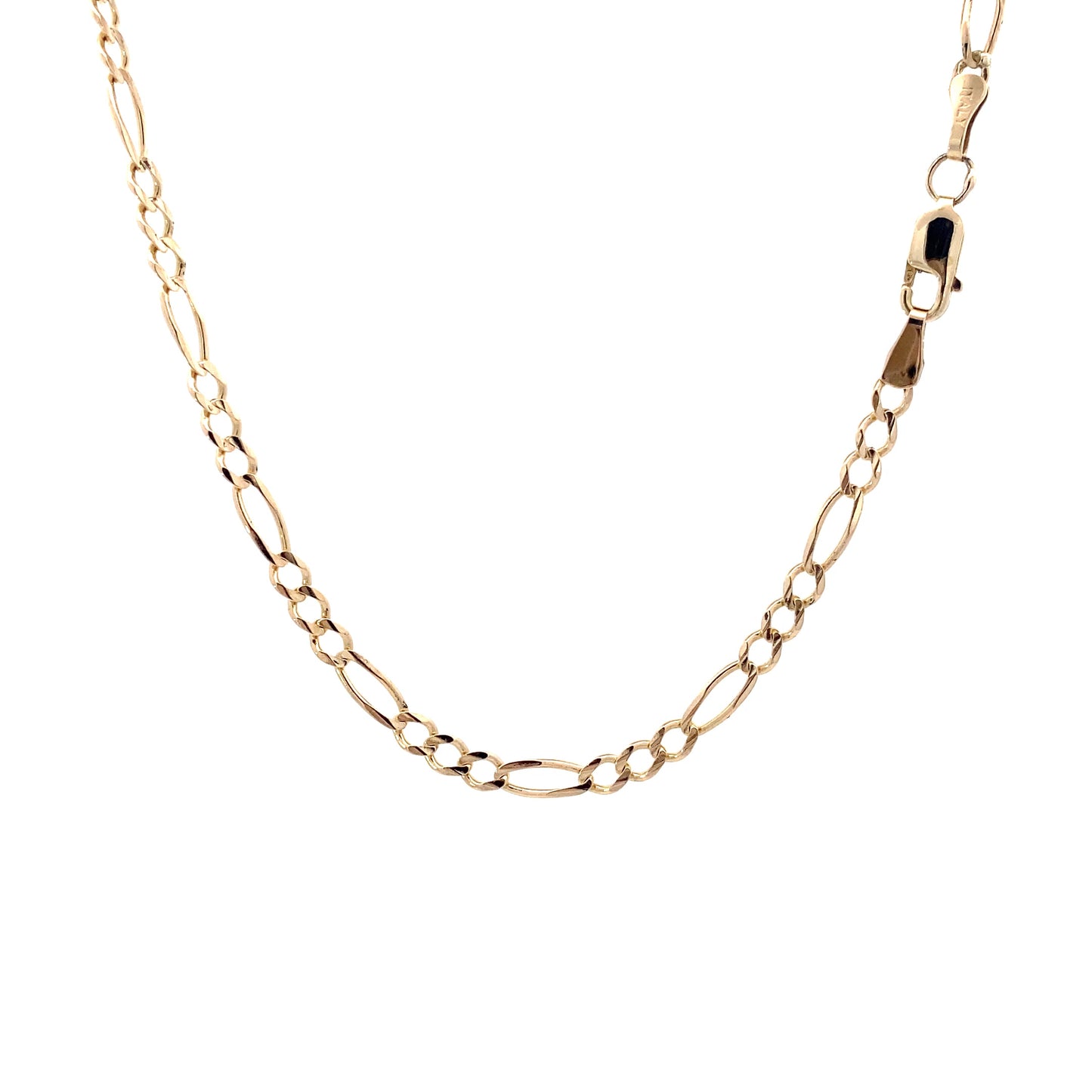 14K Yellow Gold 23" 2.3mm Figaro Chain