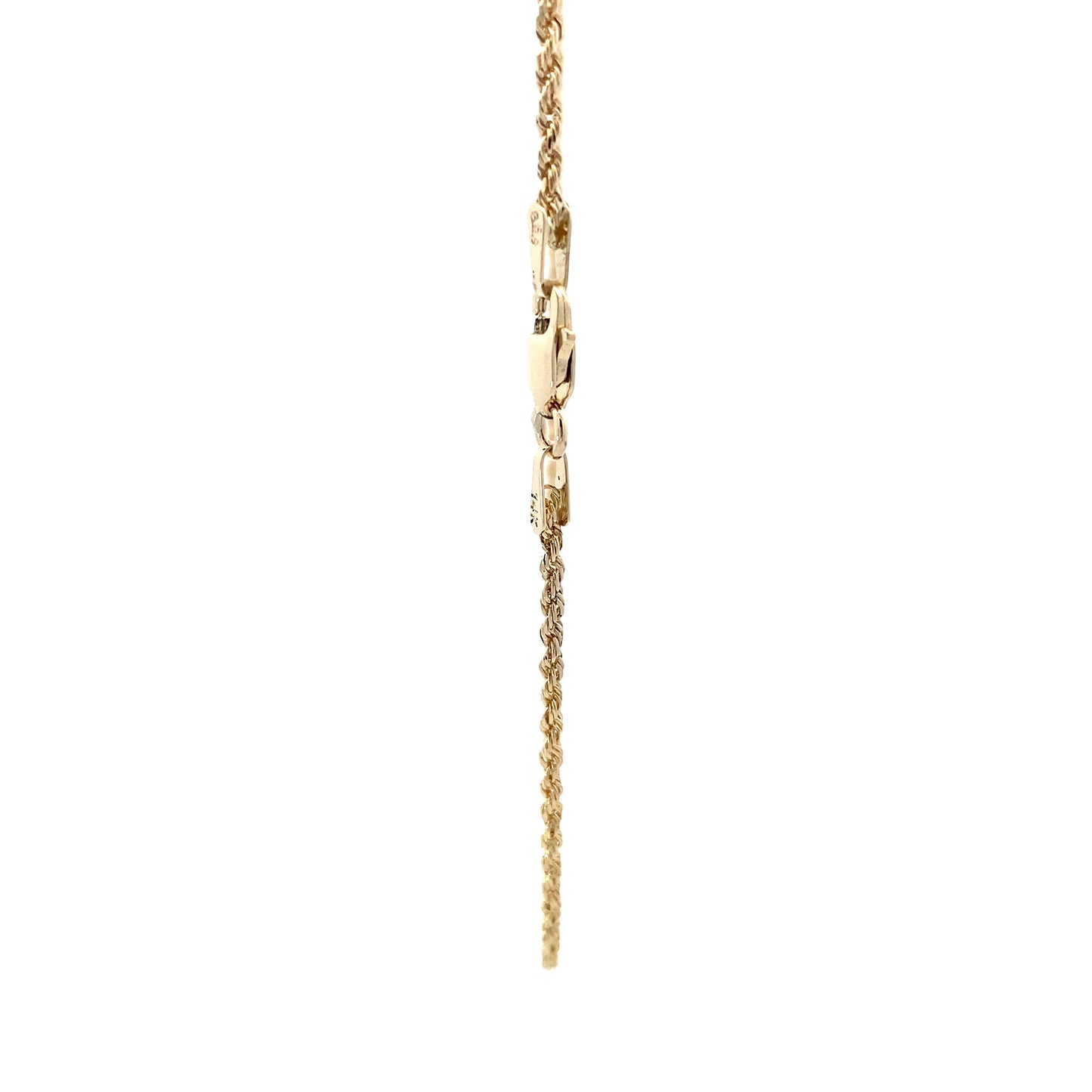 14K Yellow Gold 20" 1.65mm Rope Chain