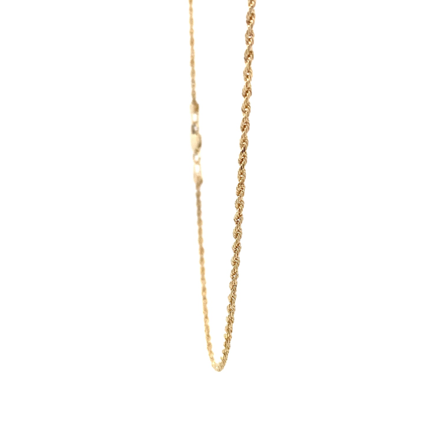 14K Yellow Gold 20" 1.65mm Rope Chain