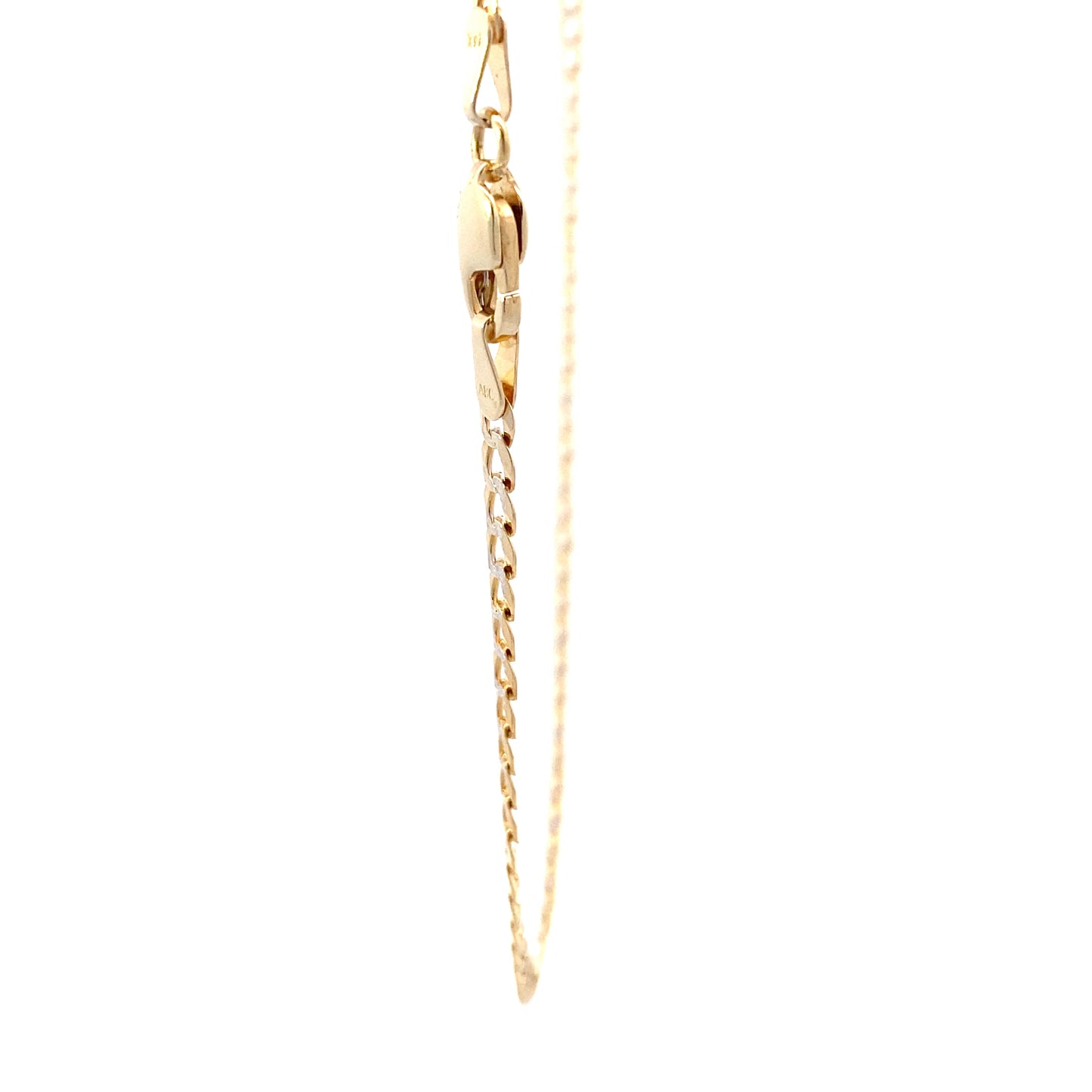 14K Yellow Gold 18" 3mm DC Curb Chain