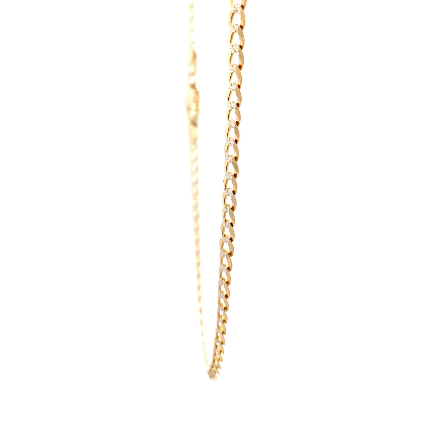 14K Yellow Gold 18" 3mm DC Curb Chain