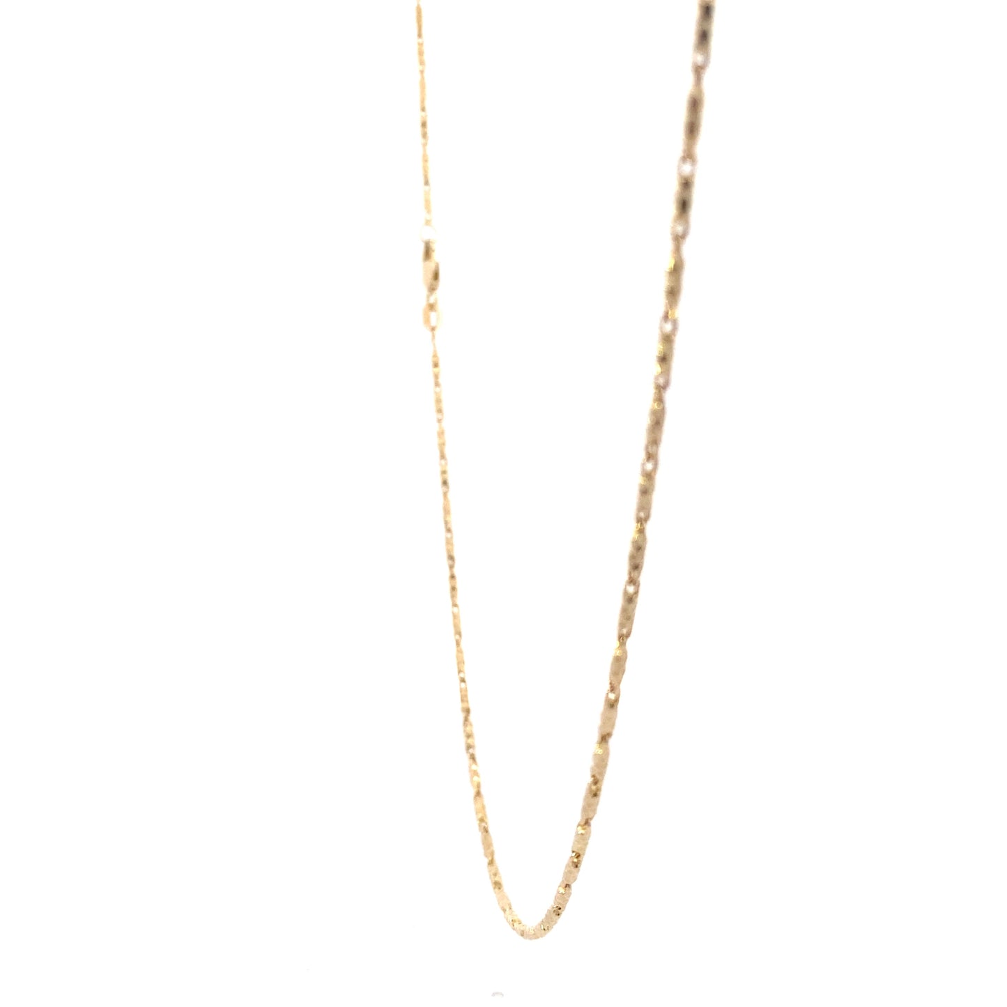 14K Yellow Gold 20" 1.5mm DC Bar Link Chain