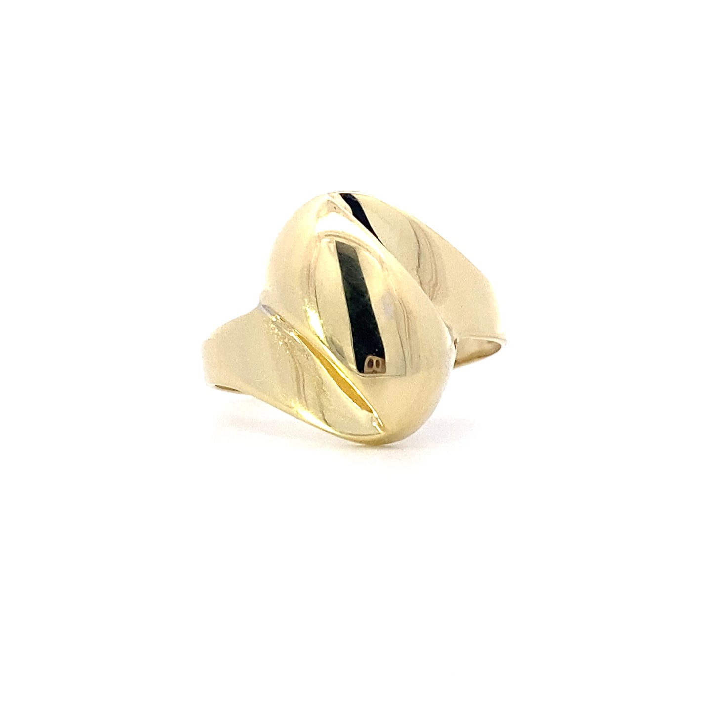 18K Yellow Gold Abstract Swirl Ring