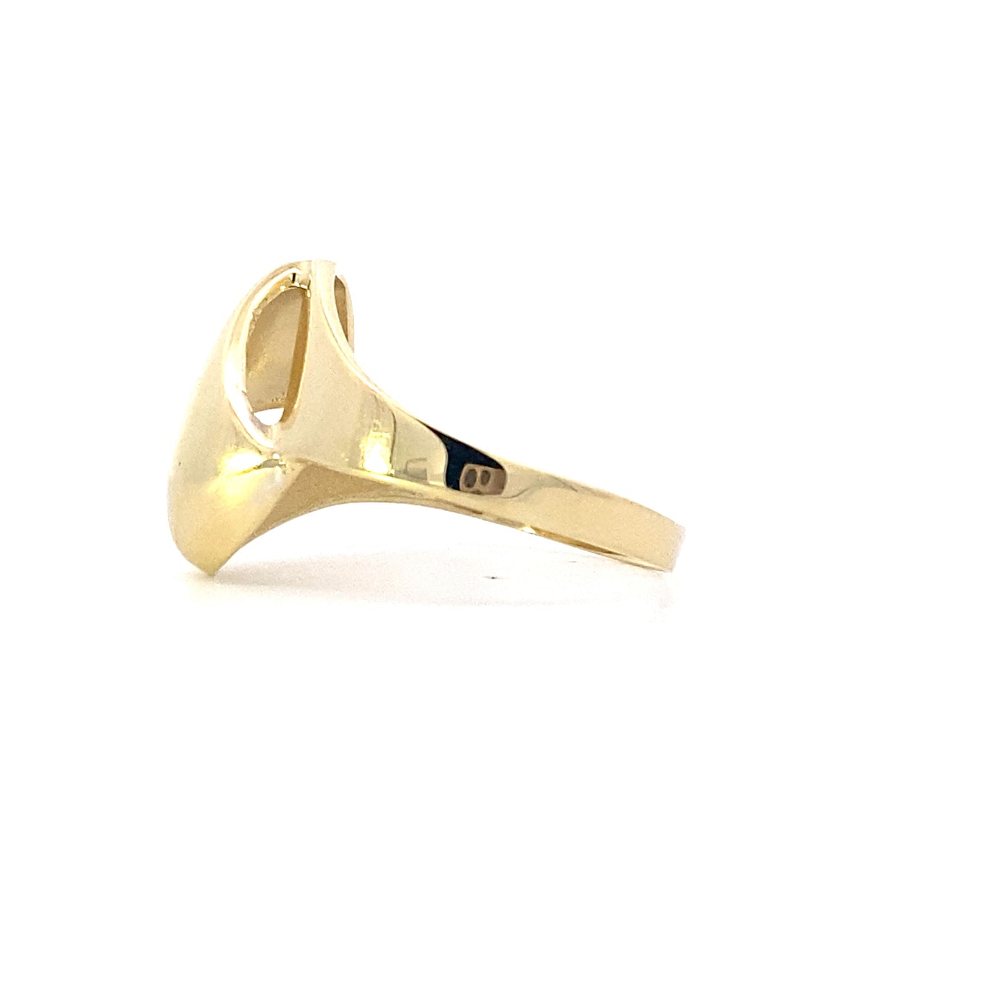 18K Yellow Gold Abstract Swirl Ring