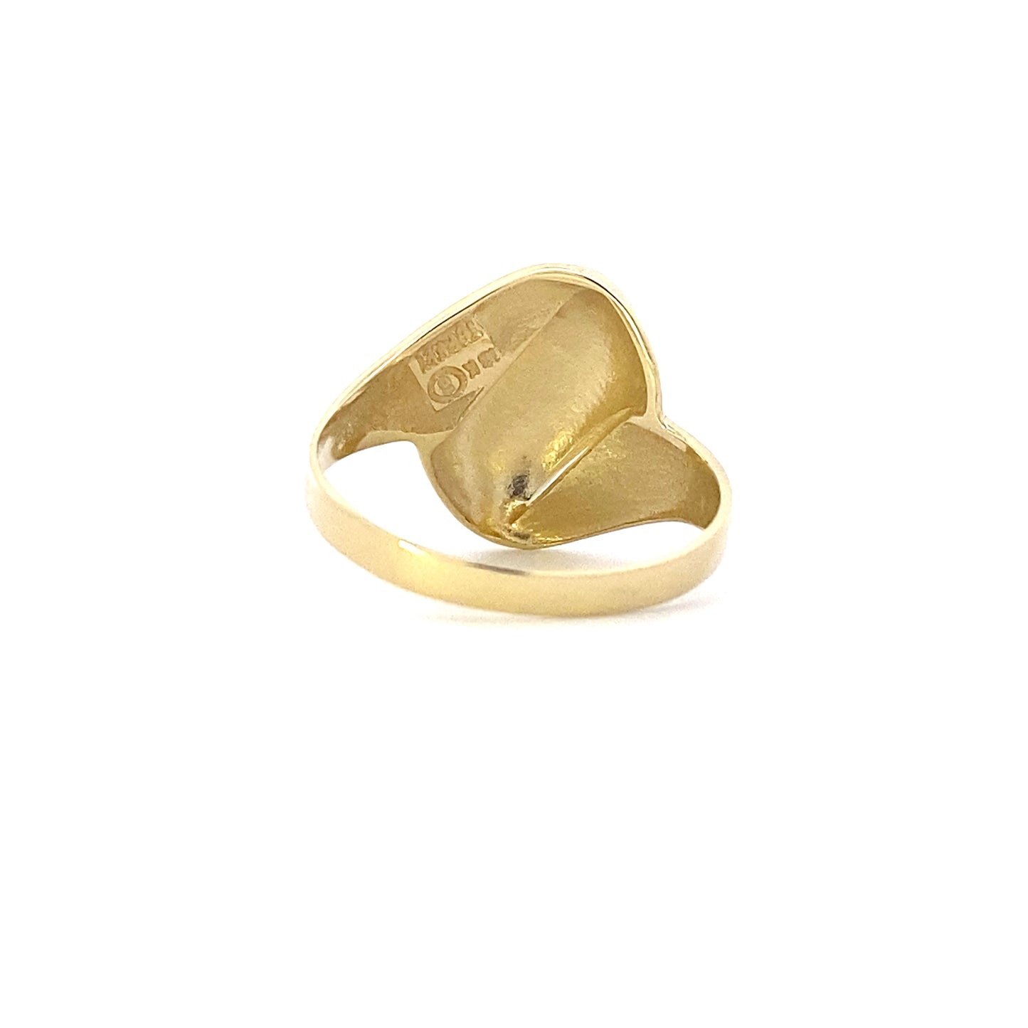 18K Yellow Gold Abstract Swirl Ring