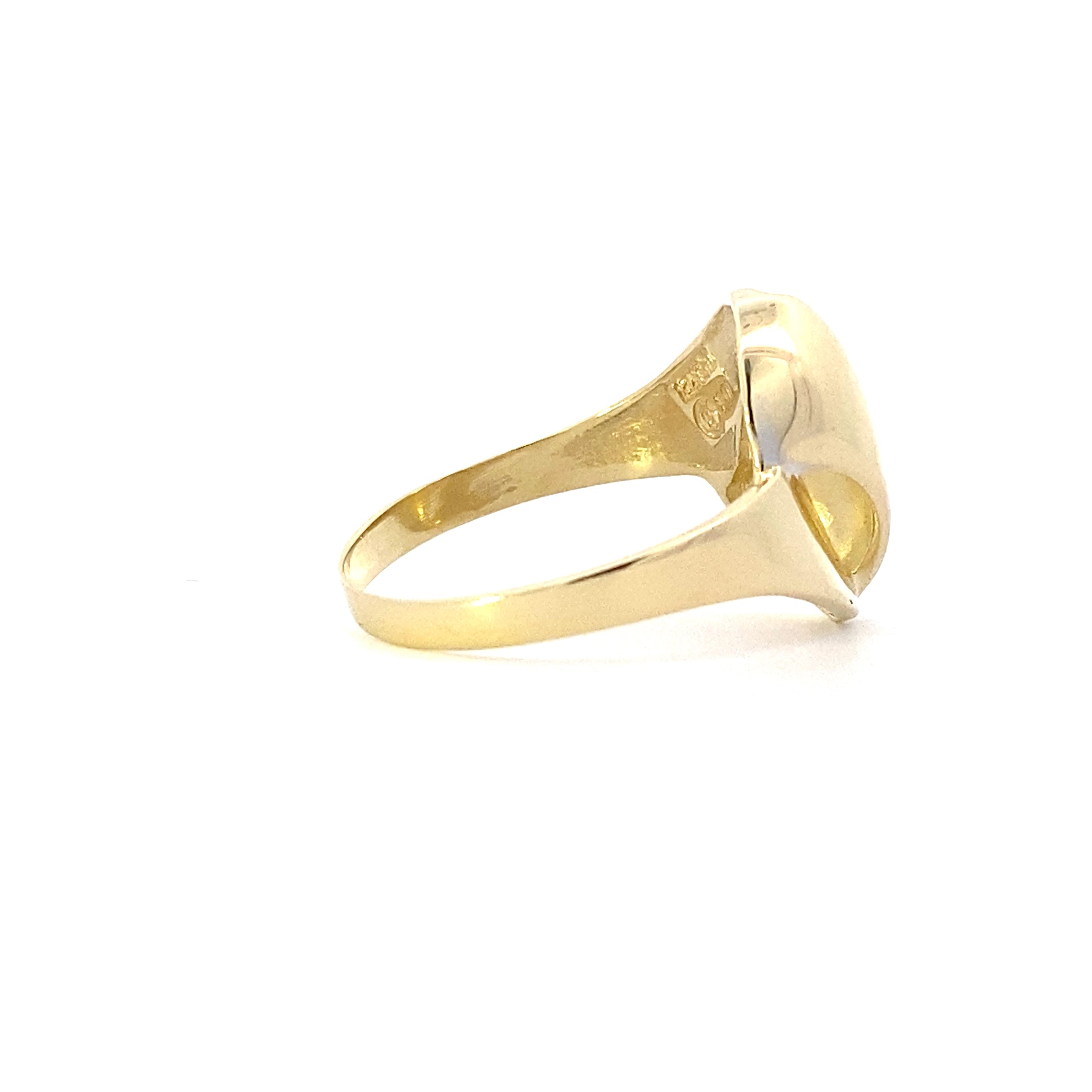 18K Yellow Gold Abstract Swirl Ring