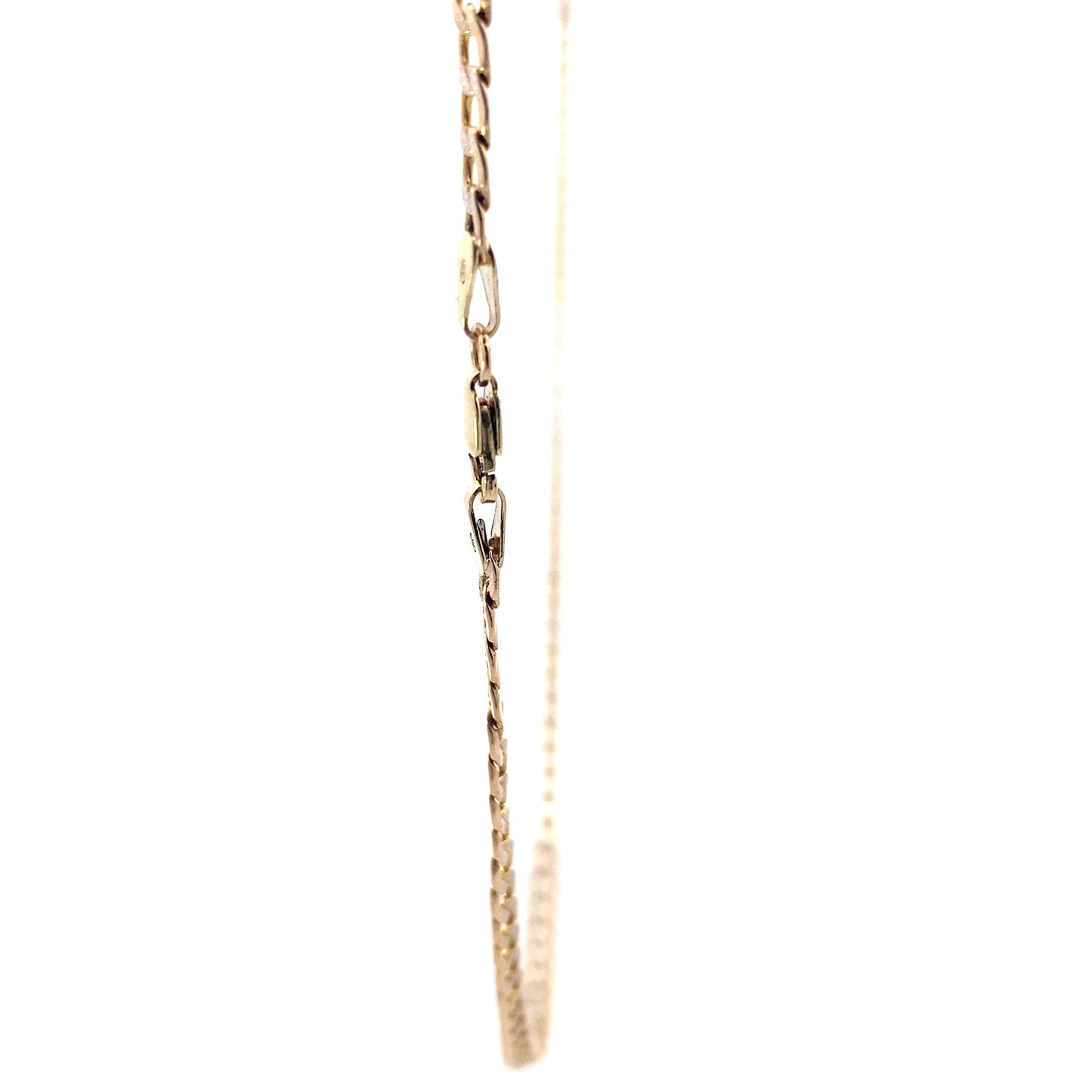 10K Yellow Gold 20" 3.4mm DC Curb Chain