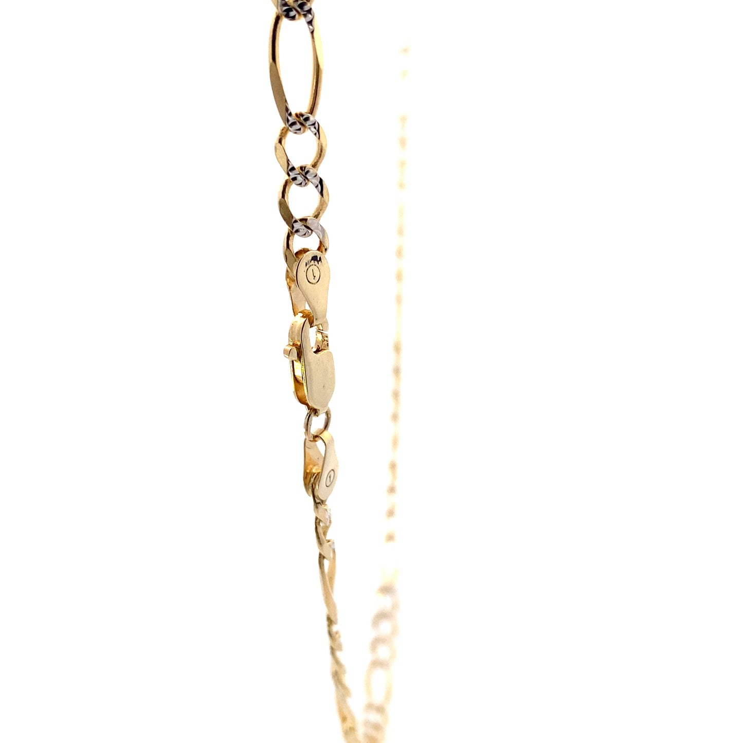 10K Yellow Gold 26" DC Figaro Chain