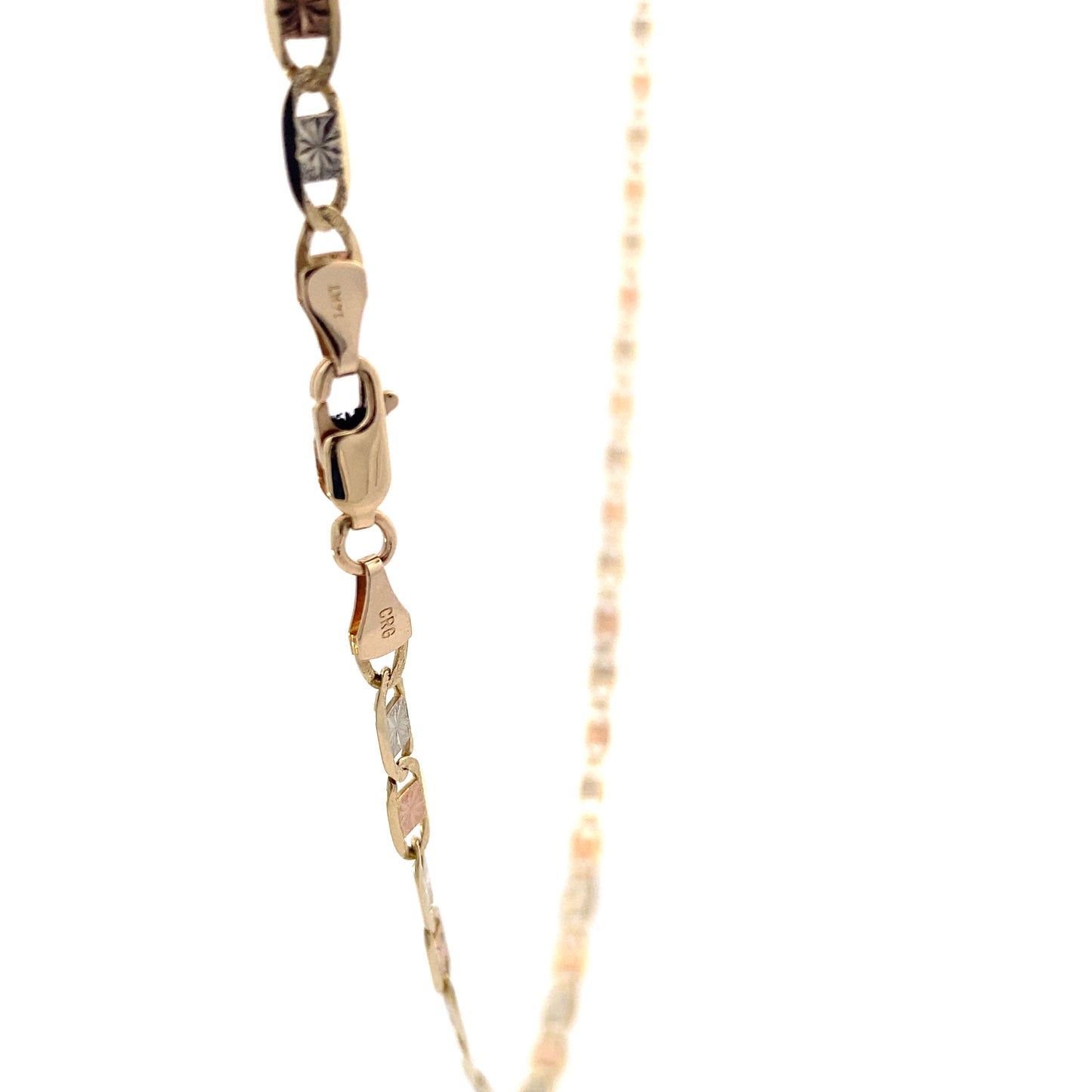 14K Tri-Color Gold 20" Mariner Chain