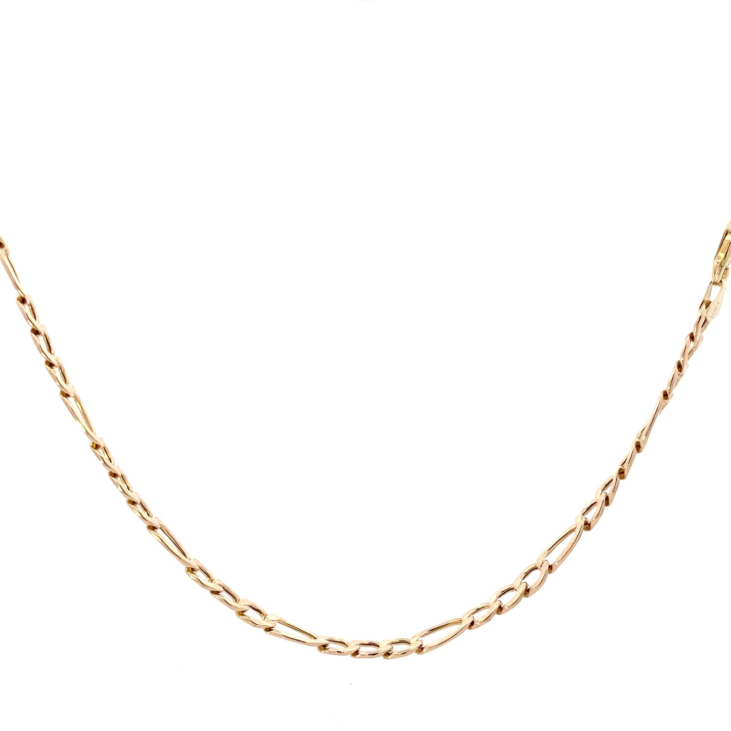 10K Yellow Gold 23" Hollow Figaro Chain