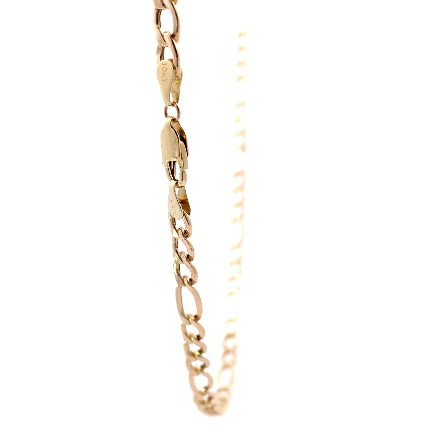 10K Yellow Gold 23" Hollow Figaro Chain