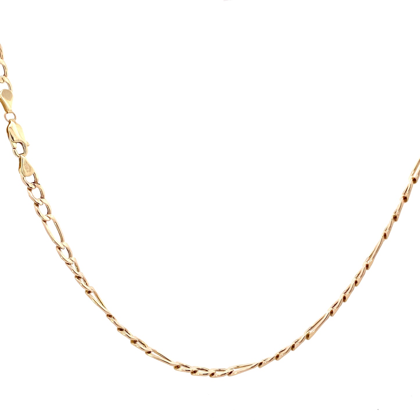 10K Yellow Gold 23" Hollow Figaro Chain