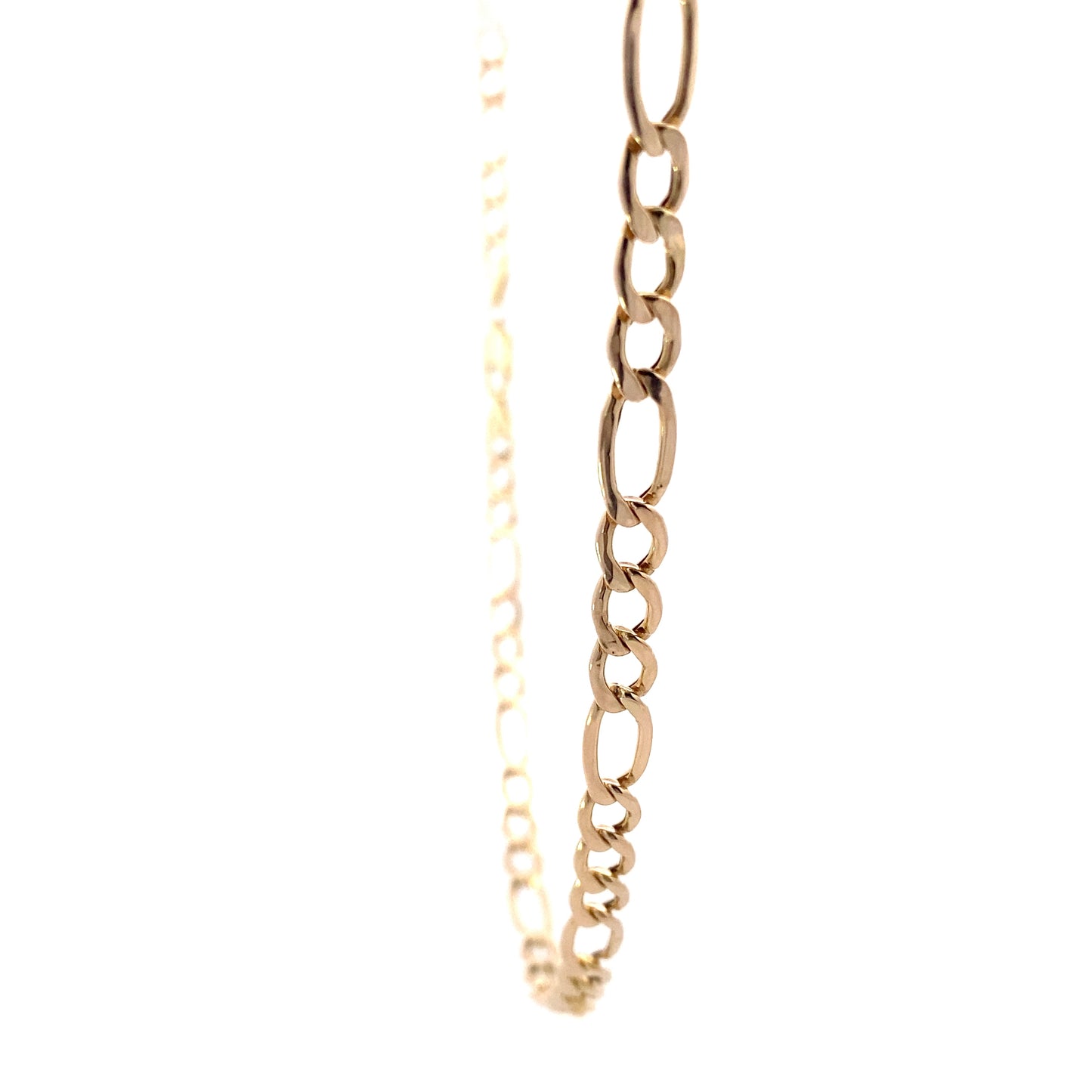 10K Yellow Gold 23" Hollow Figaro Chain