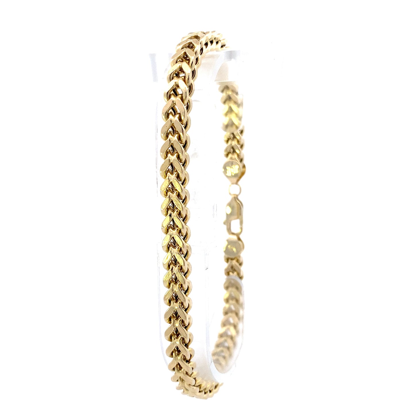 10K Yellow Gold 9" Franco Bracelet