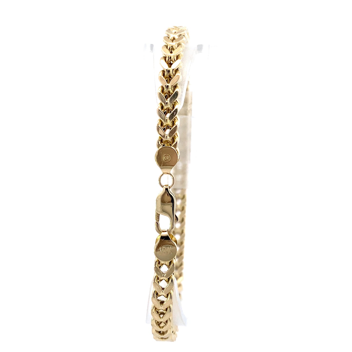 10K Yellow Gold 9" Franco Bracelet