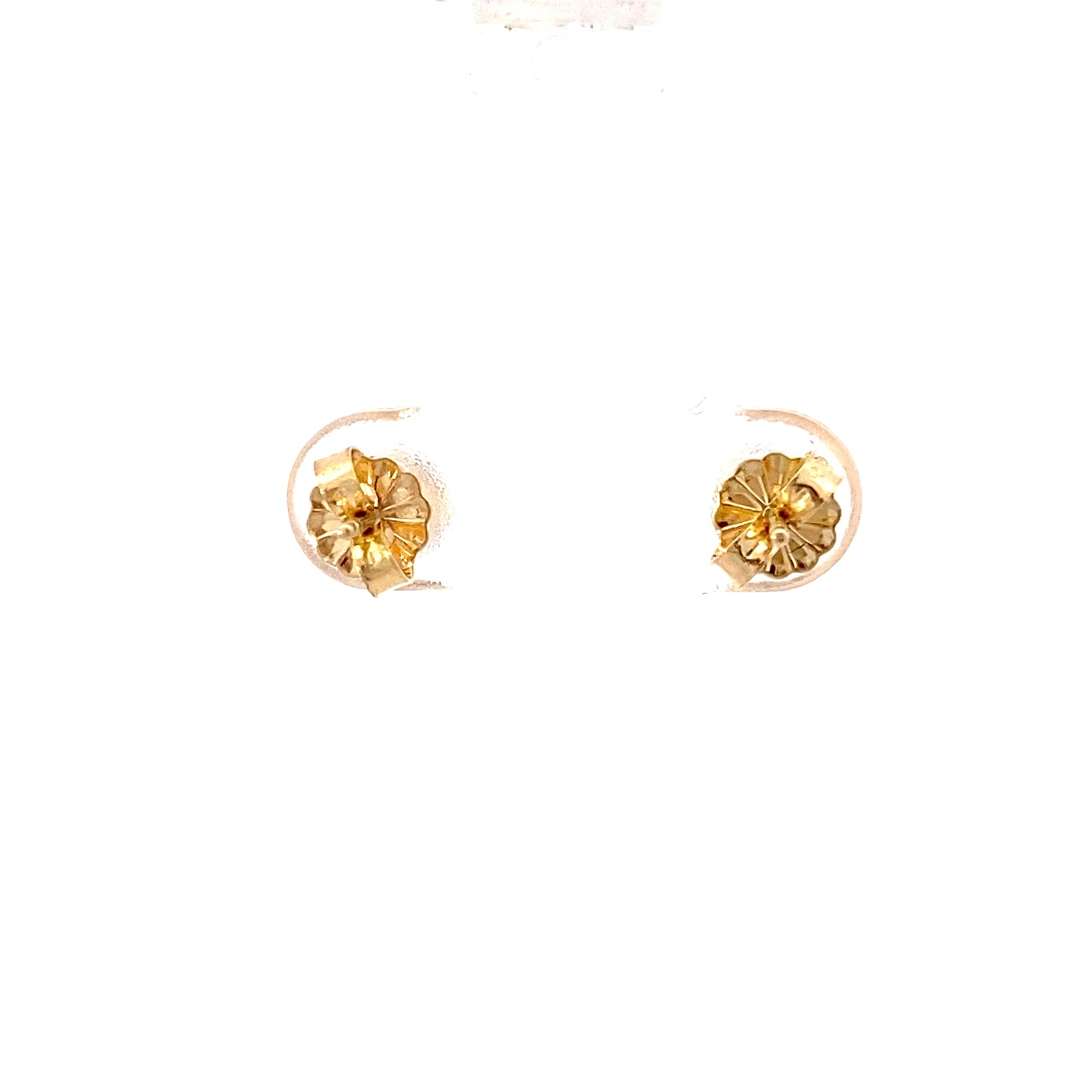 14K Yellow Gold Solitaire Stud Earrings - 0.84ct