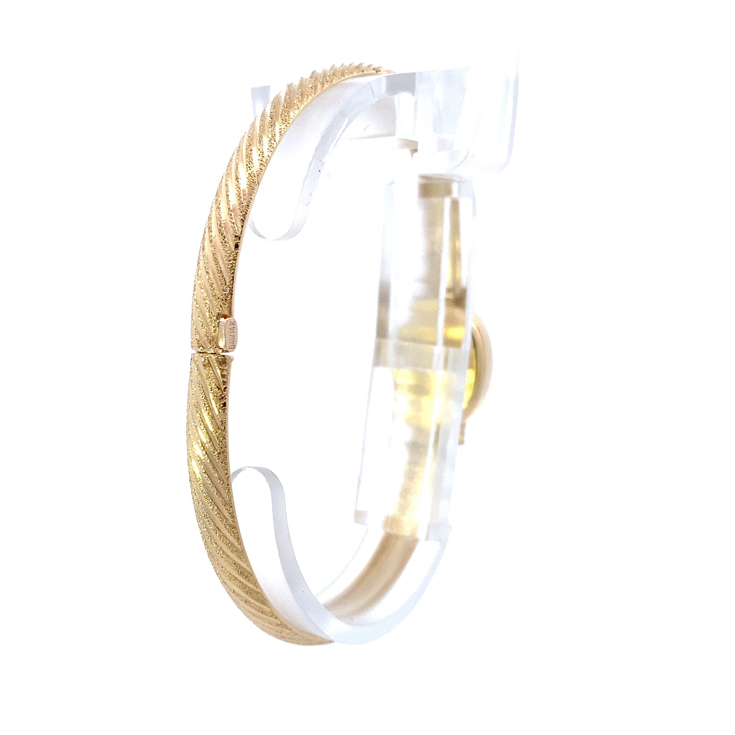 14K Yellow Gold Geneve Quartz Sapphire Crown Watch