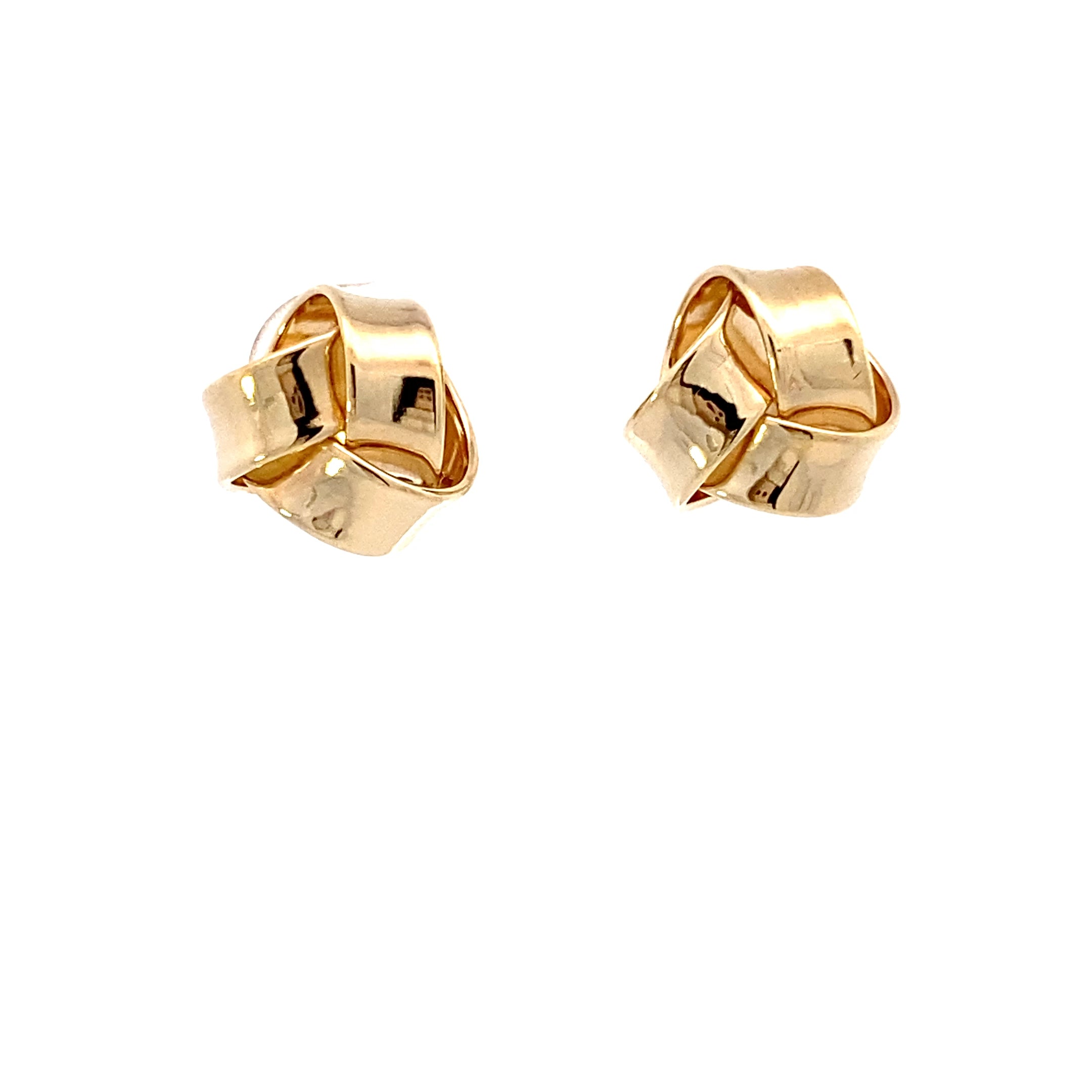 10K Yellow Gold Knot Stud Earrings