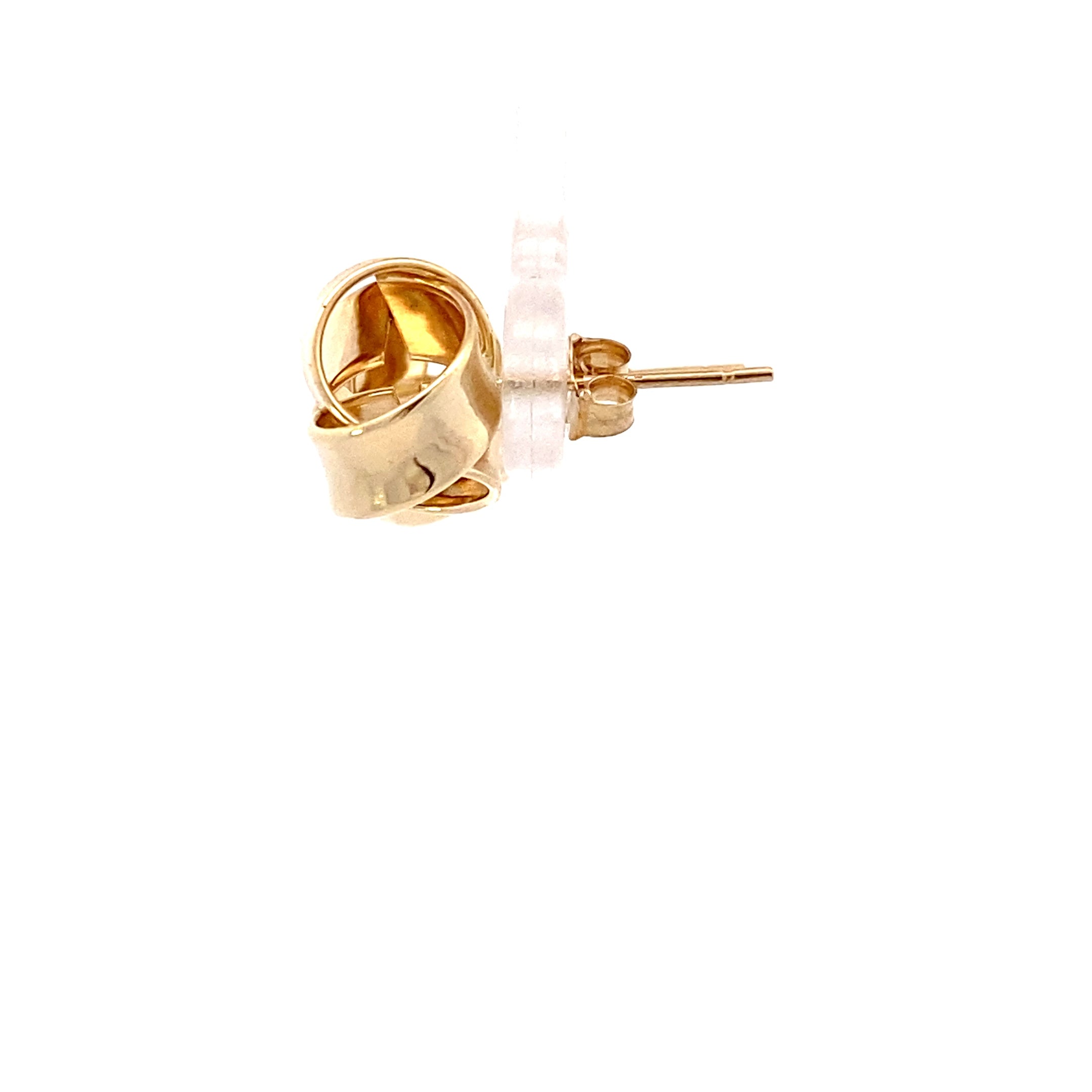 10K Yellow Gold Knot Stud Earrings