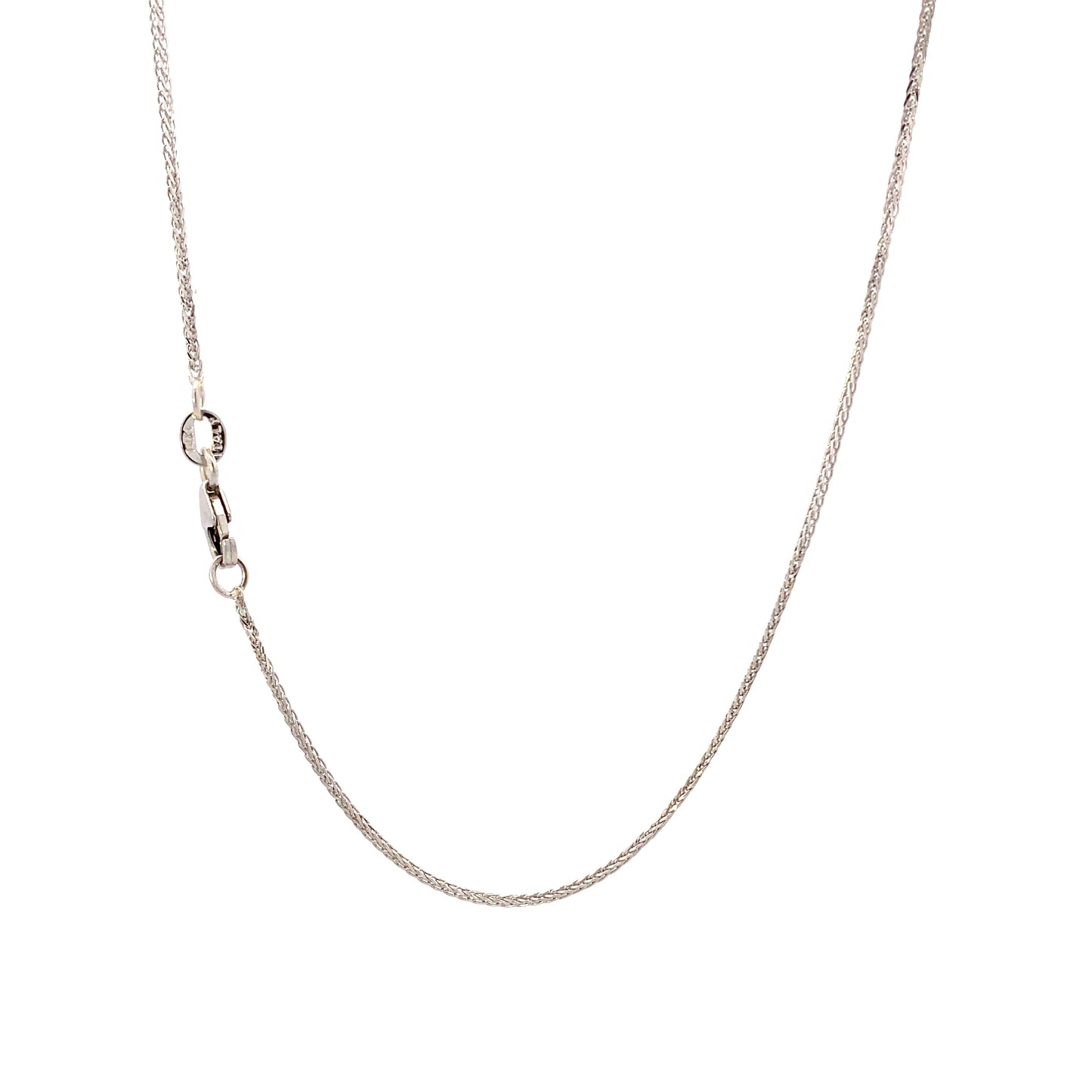 14K White Gold 16" Wheat Chain