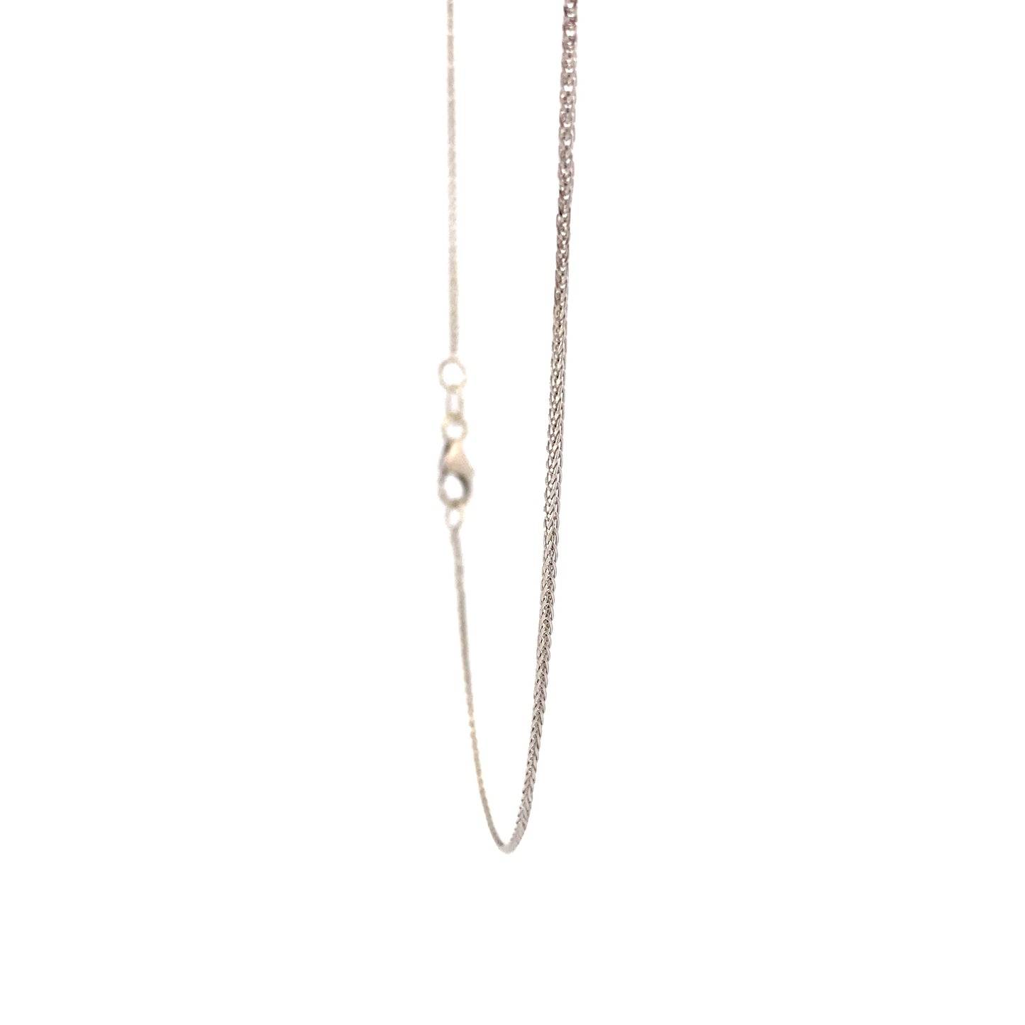 14K White Gold 16" Wheat Chain