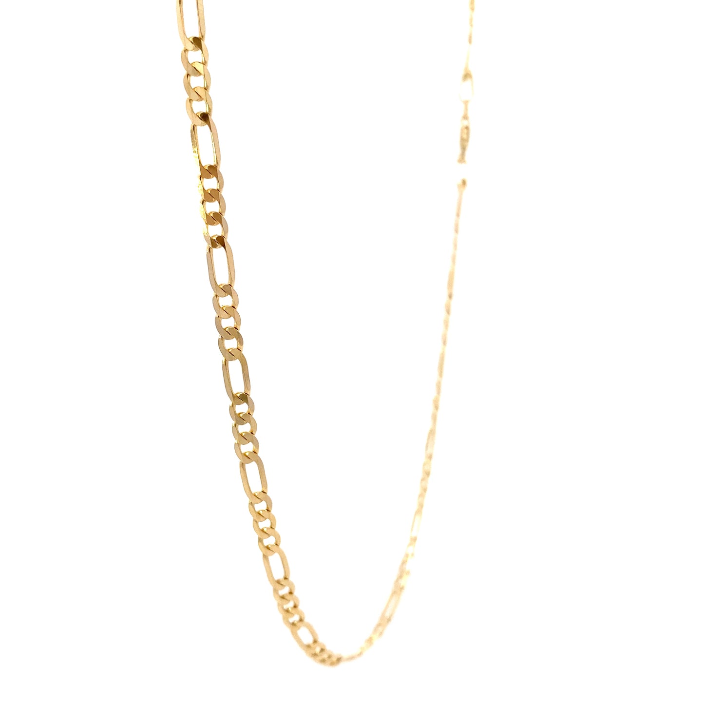 14K Yellow Gold 24" Figaro Chain