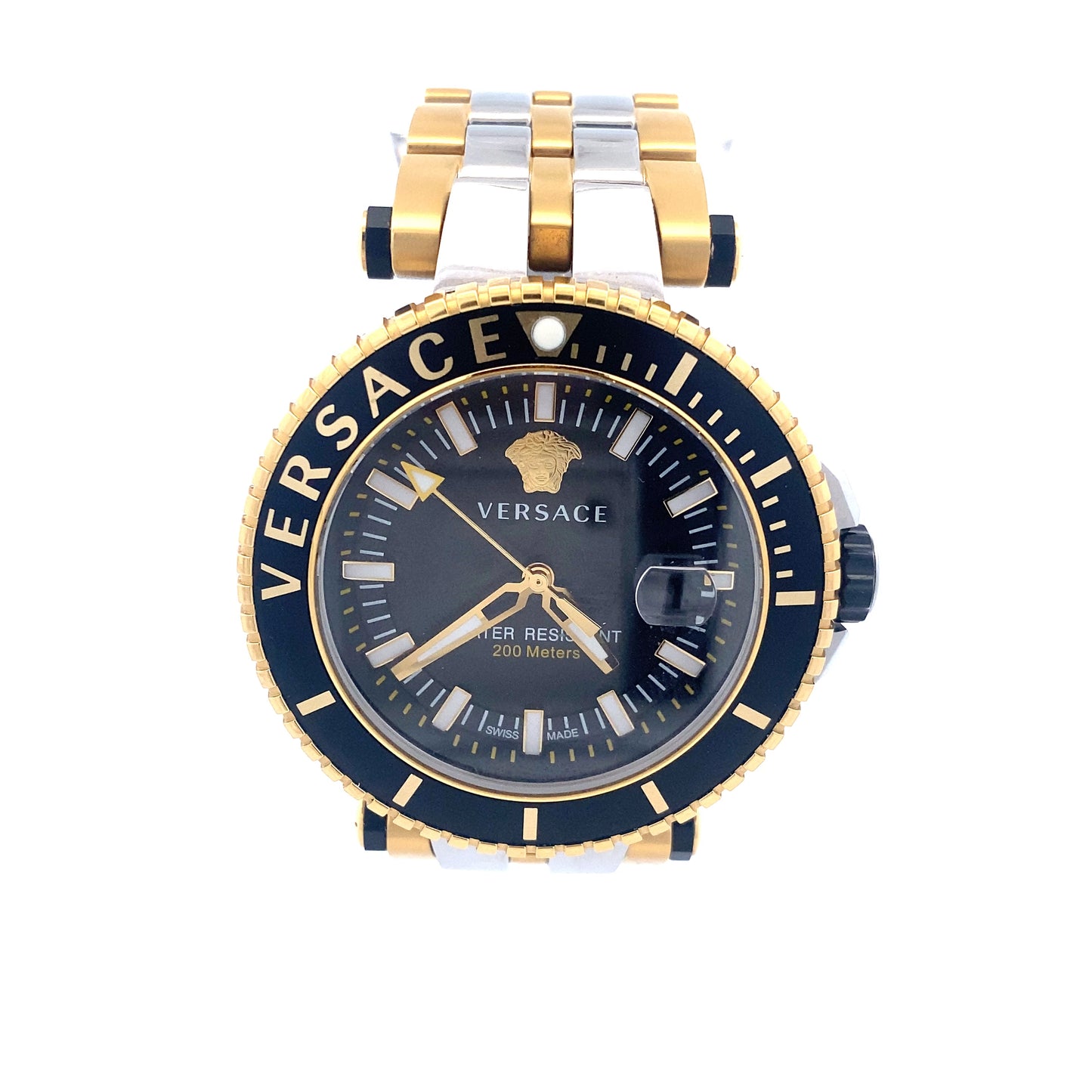 Versace Black & Gold Plated Stainless Steel Men's Watch