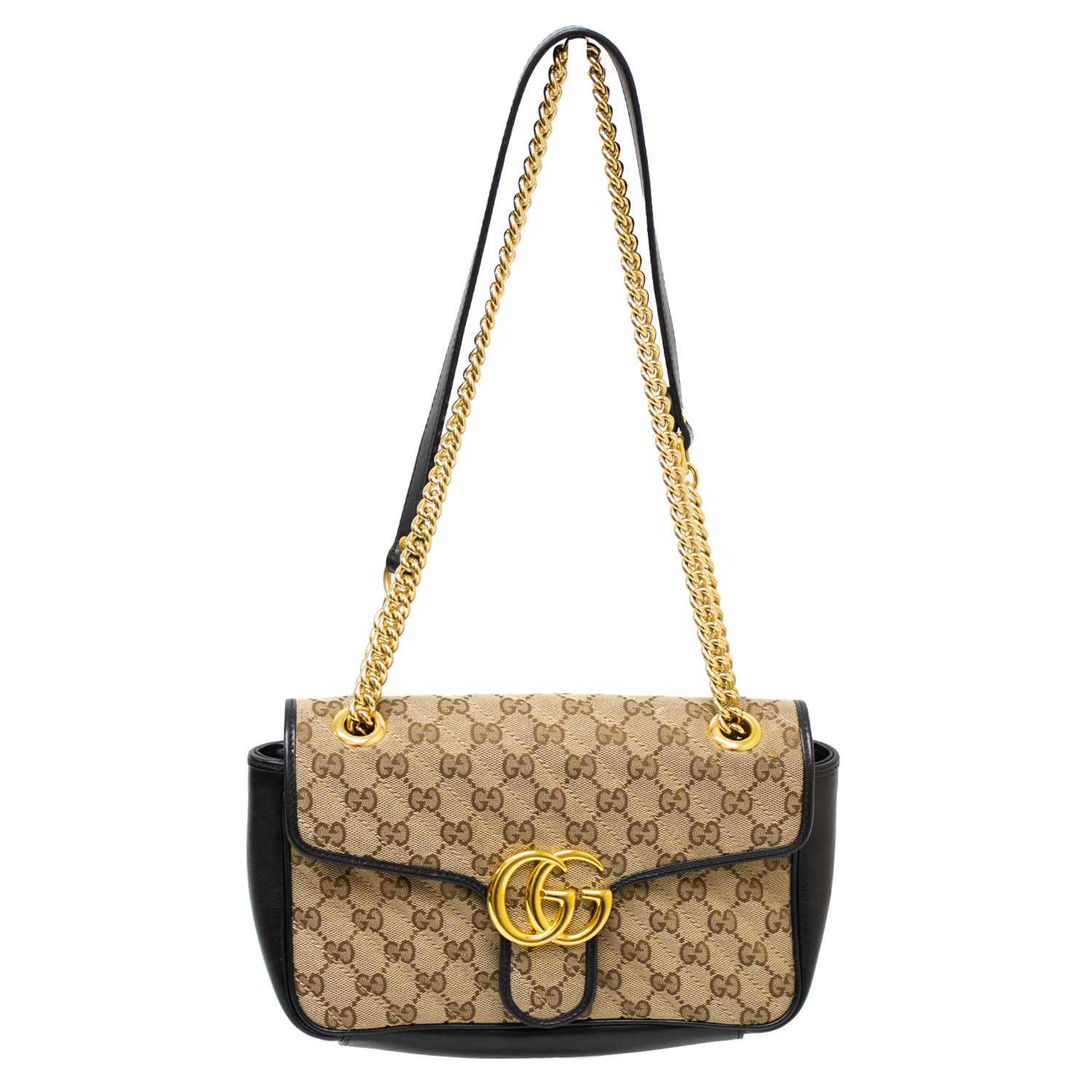 Gucci GG Marmont Quilted Shoulder Dark Brown / Gold Handbag - 443497