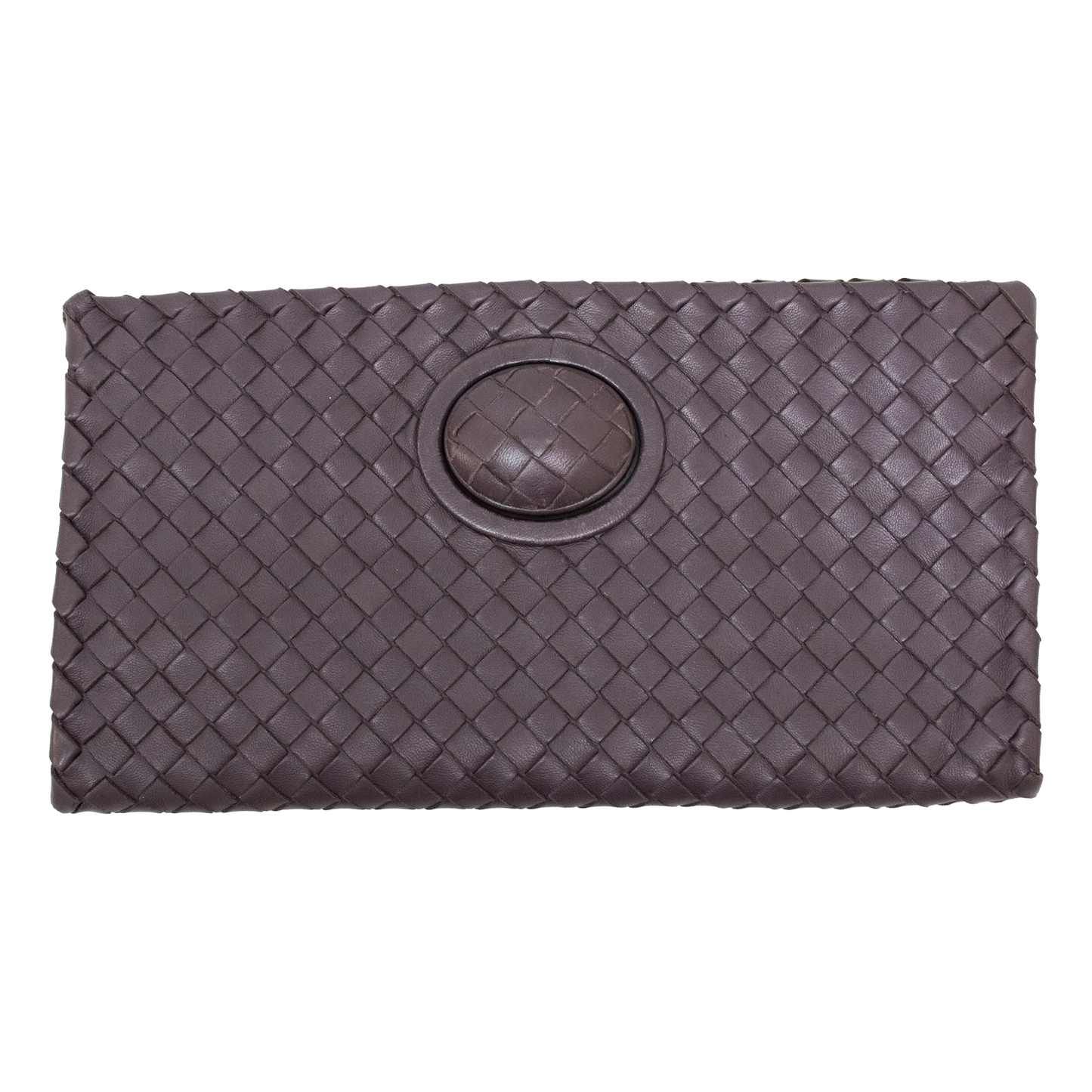 Bottega Veneta Intrecciato Over Turnlock Clutch