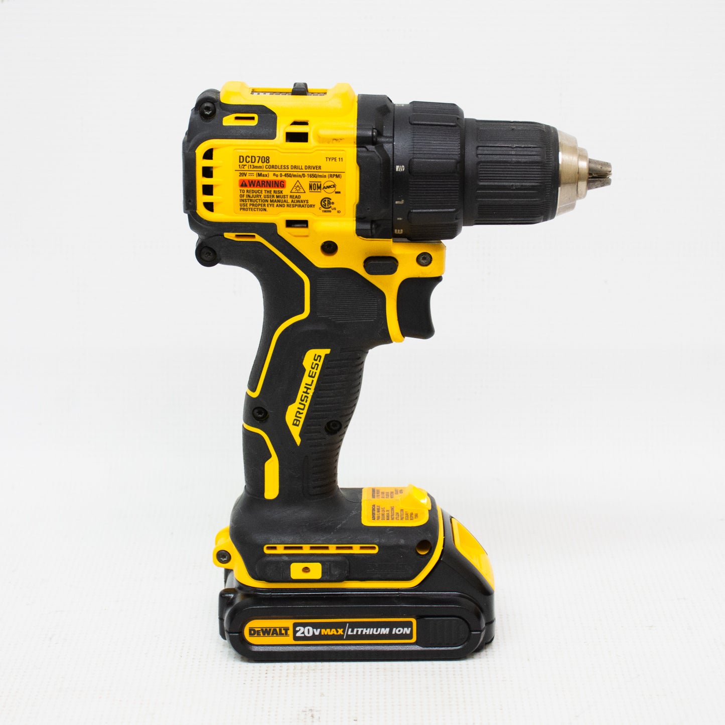 DEWALT DCD708 Atomic 20V Max Compact Cordless 1/2" Drill/Driver Bundle