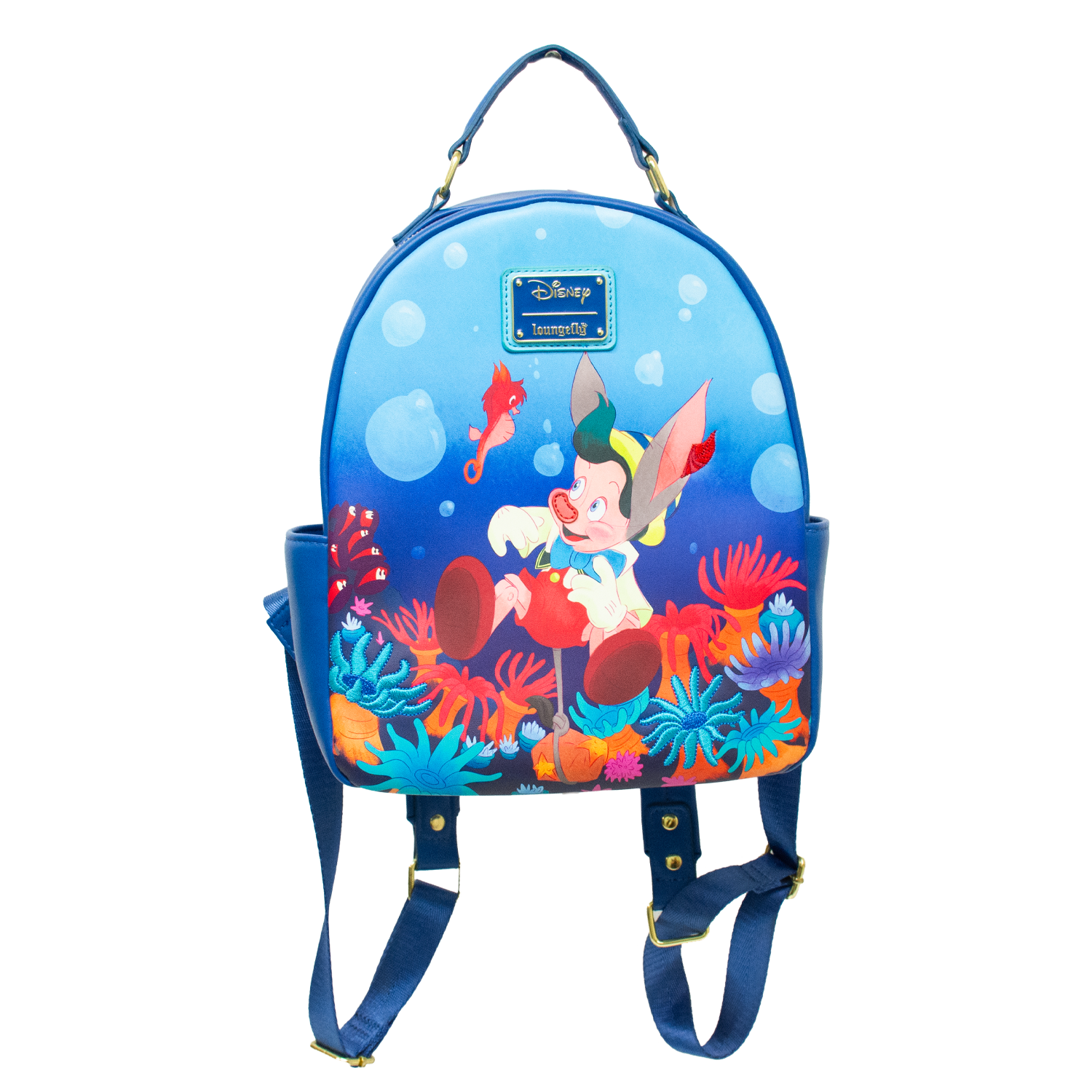 Disney Loungefly Pinocchio Coral Reef Underwater Mini Backpack