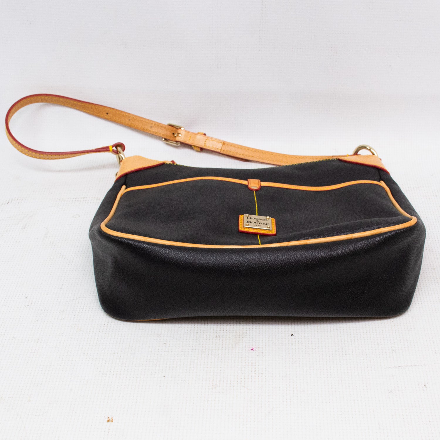 Dooney & Bourke Black Pebble Leather Kimberly Shoulder Bag