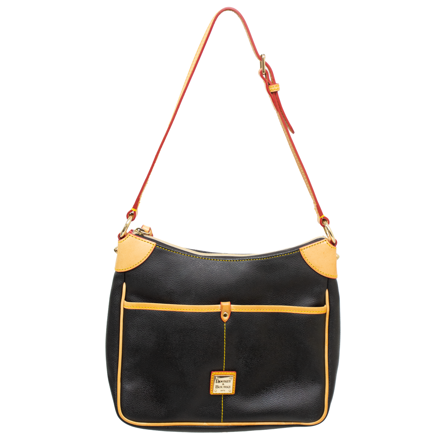 Dooney & Bourke Black Pebble Leather Kimberly Shoulder Bag