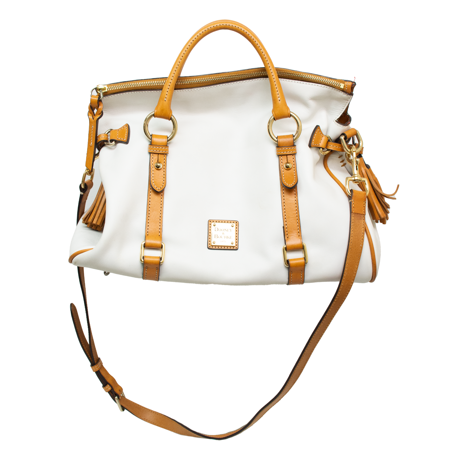 Dooney & Bourke Floretine Off-White / Almond Vachetta Large Leather Purse