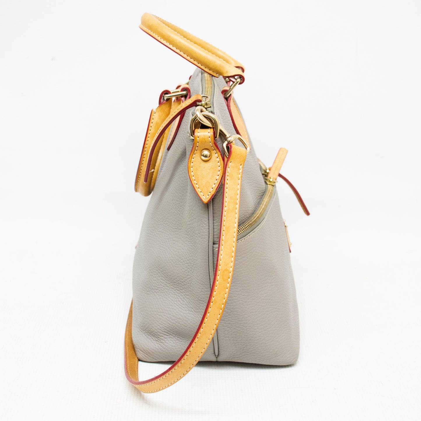 Dooney & Bourke Grey Dillen Double Pocket Satchel