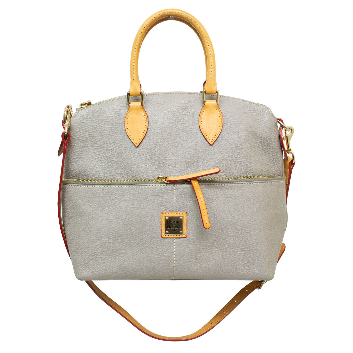 Dooney & Bourke Grey Dillen Double Pocket Satchel