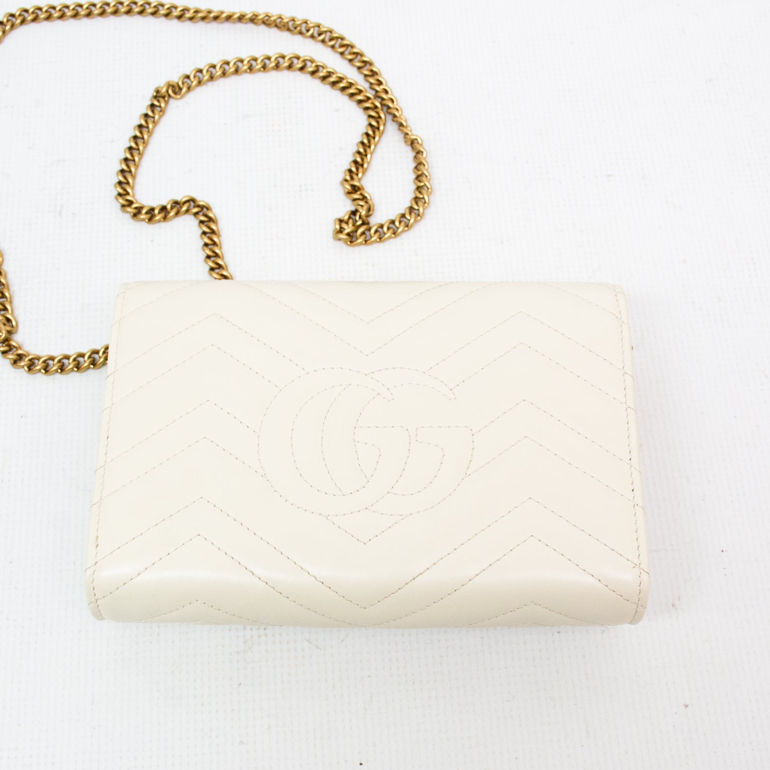 Gucci Marmont Super Mini Shoulder Bag  - Beige - 474575