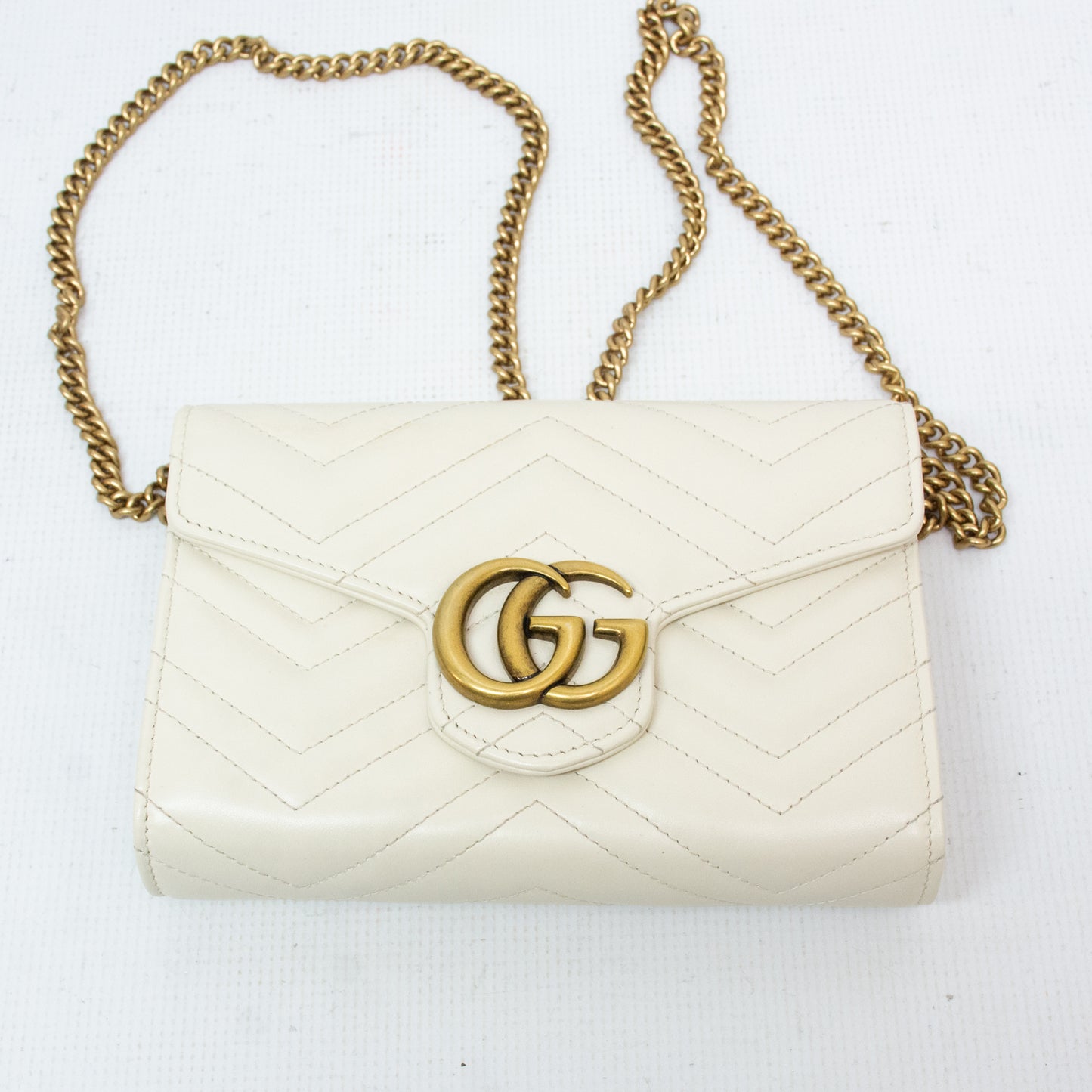 Gucci Marmont Super Mini Shoulder Bag  - Beige - 474575