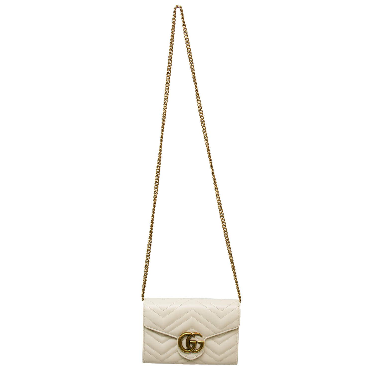 Gucci Marmont Super Mini Shoulder Bag  - Beige - 474575